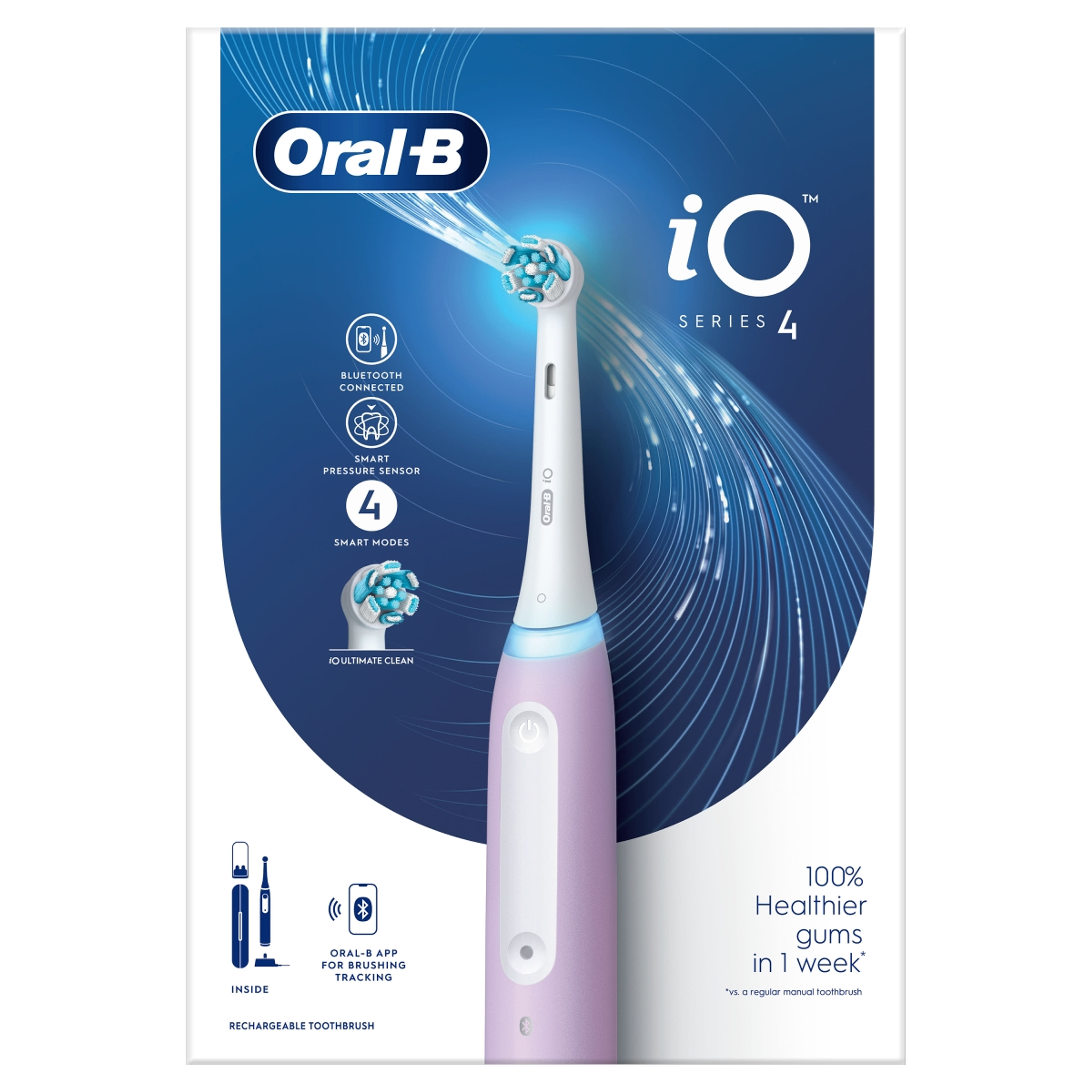 Oral-B iO 4 elektromos fogkefe, levendula - 1 db