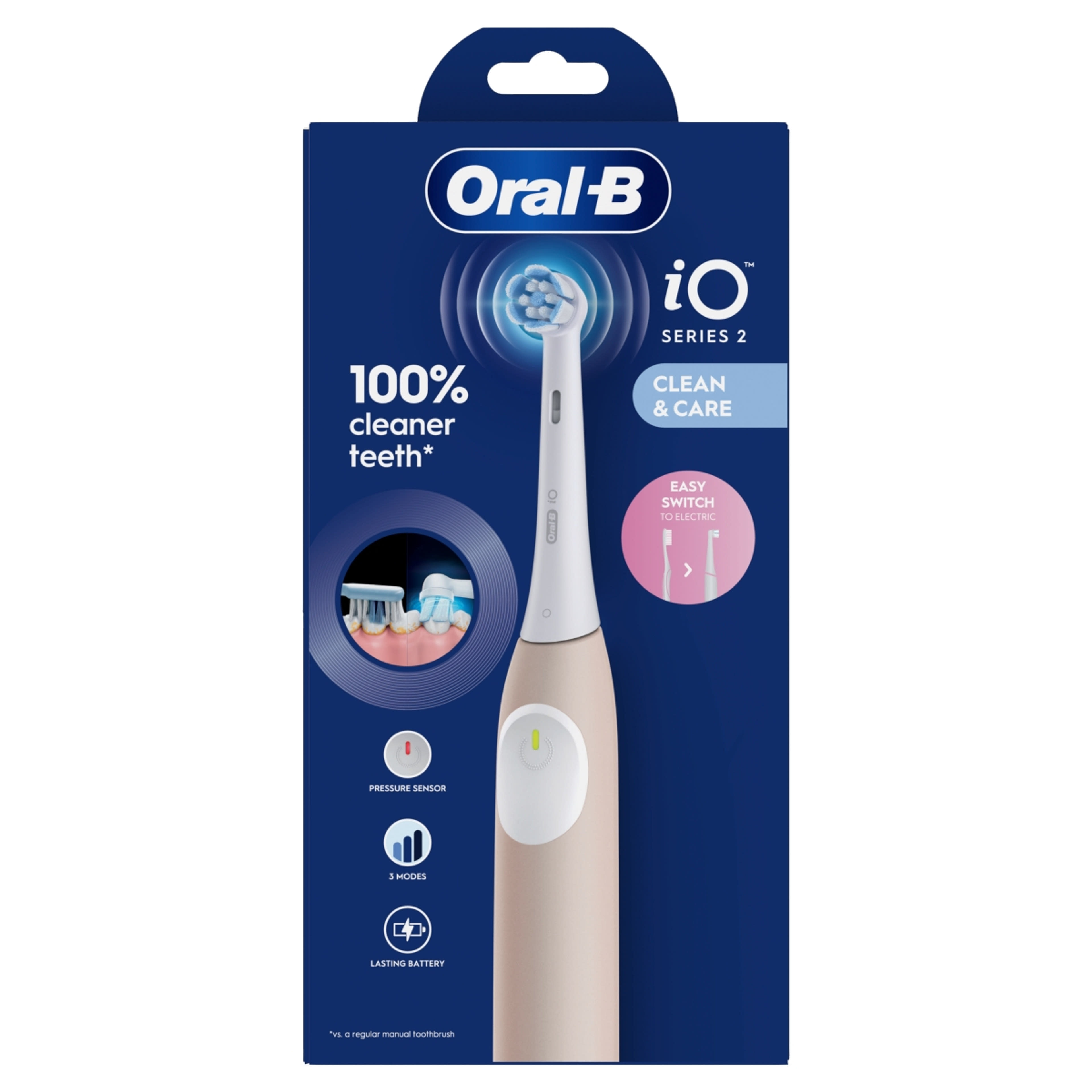 Oral-B iO 2 elektromos fogkefe /világos rózsaszín - 1 db