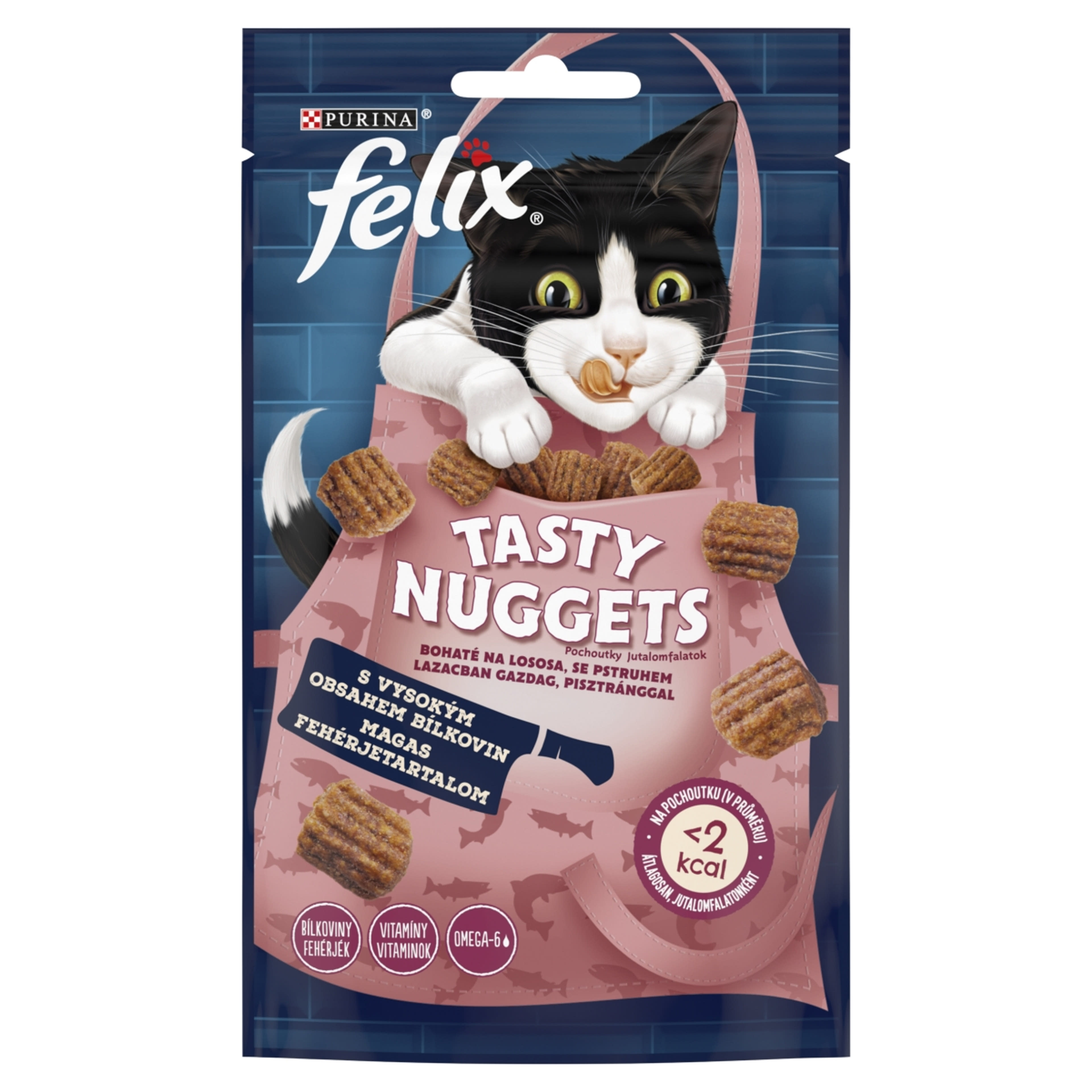 Felix Tasty Nuggets jutalomfalat macskáknak lazaccal - 50 g