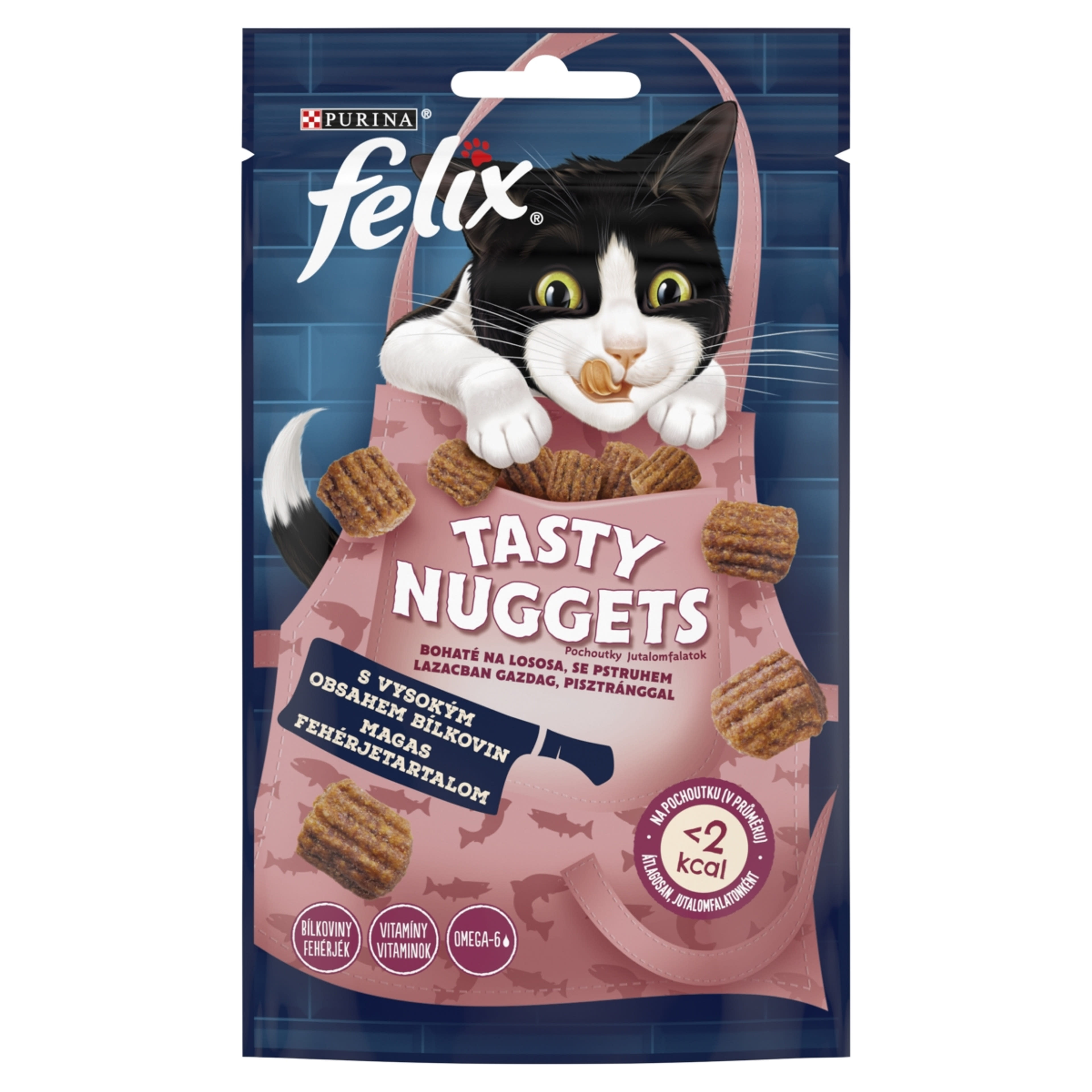 Felix Tasty Nuggets jutalomfalat macskáknak lazaccal - 50 g-1