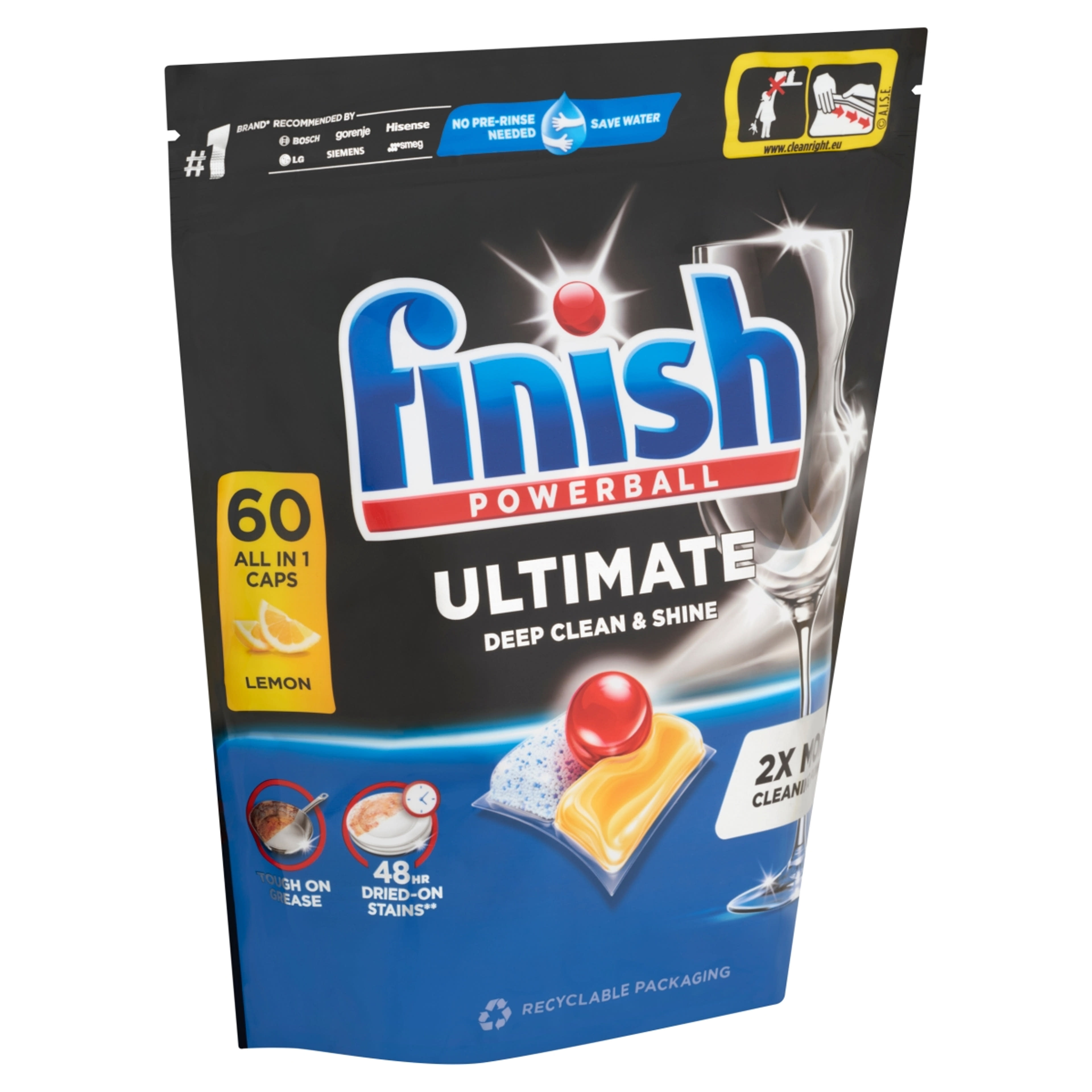 Finish Powerball Ultimate All in 1 Citrom mosogatógép kapszula - 60 db-2