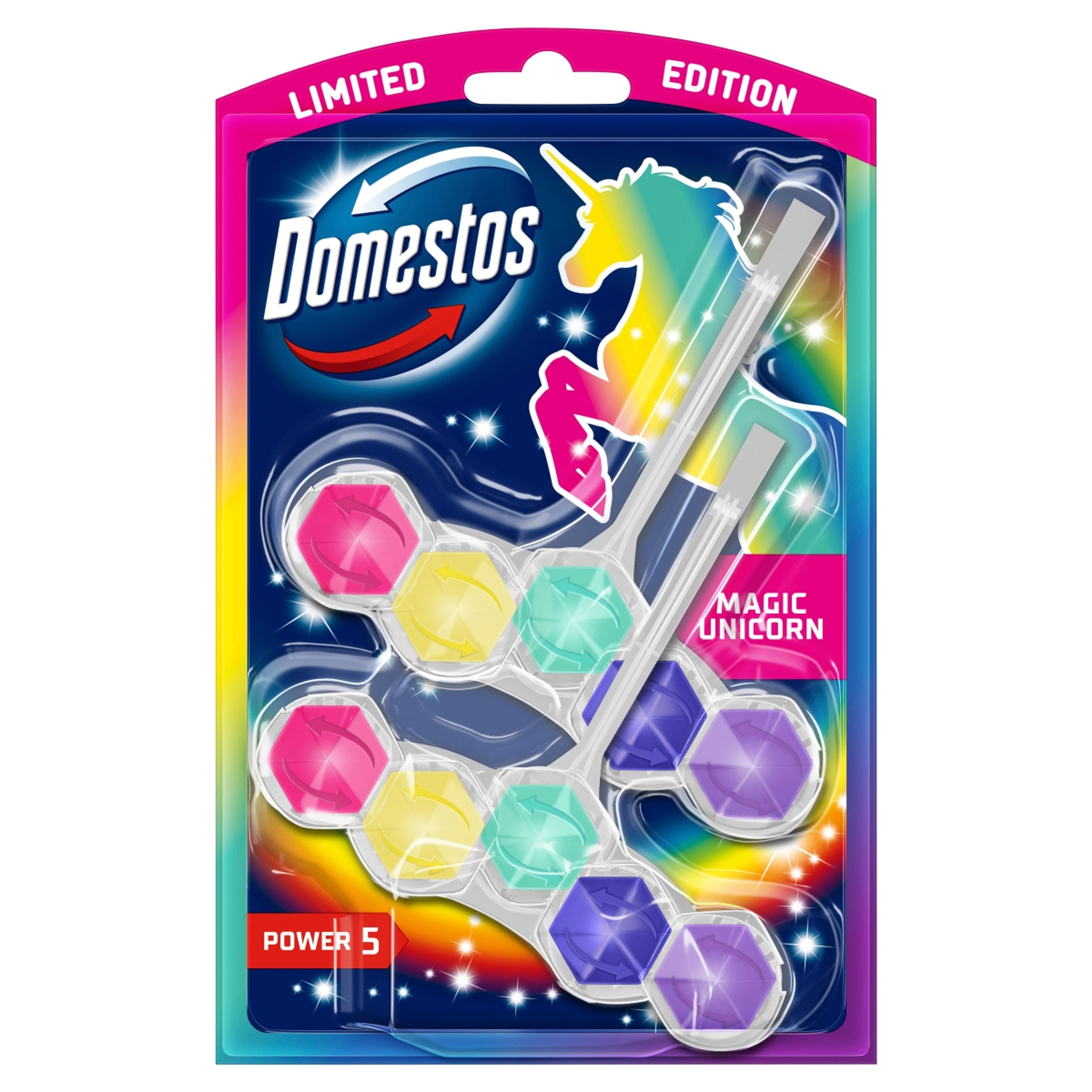 Domestos Power5 Magic Unicorn WC illatosító 2x50 g - 100 g-1