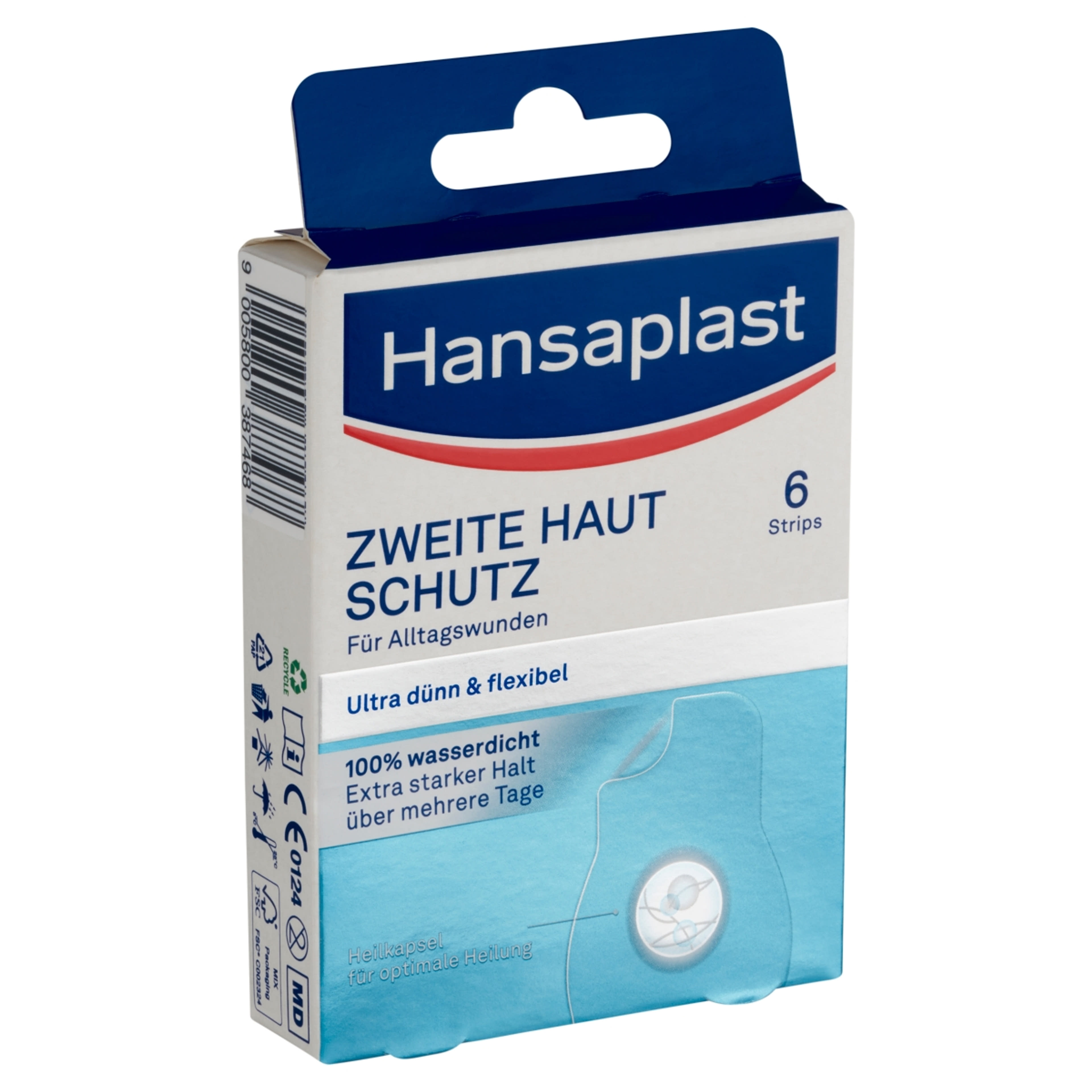 Hansaplast Second Skin Protection sebtapasz - 6 db-2