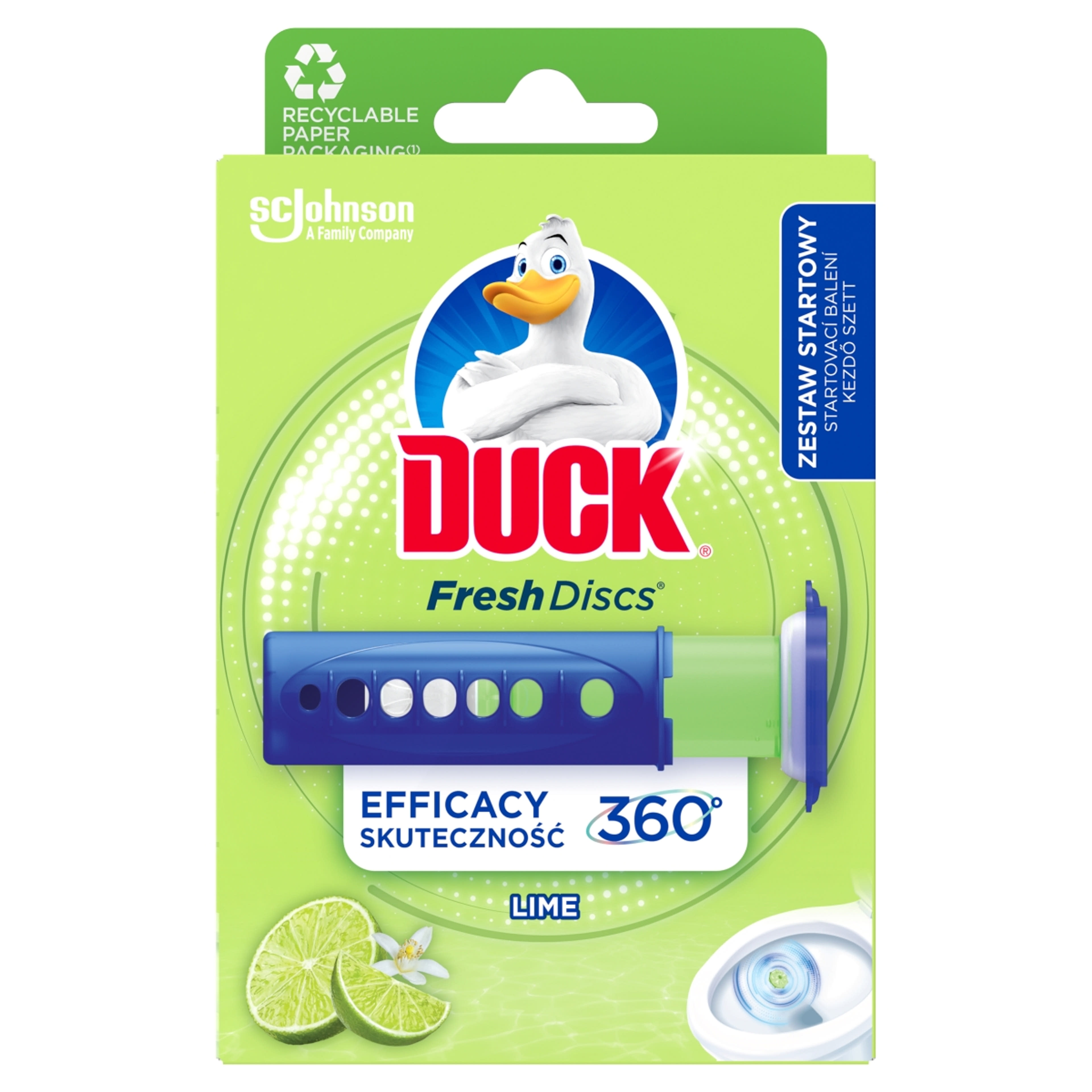 Duck Fresh Discs Lime WC-öblítő korong - 36 ml