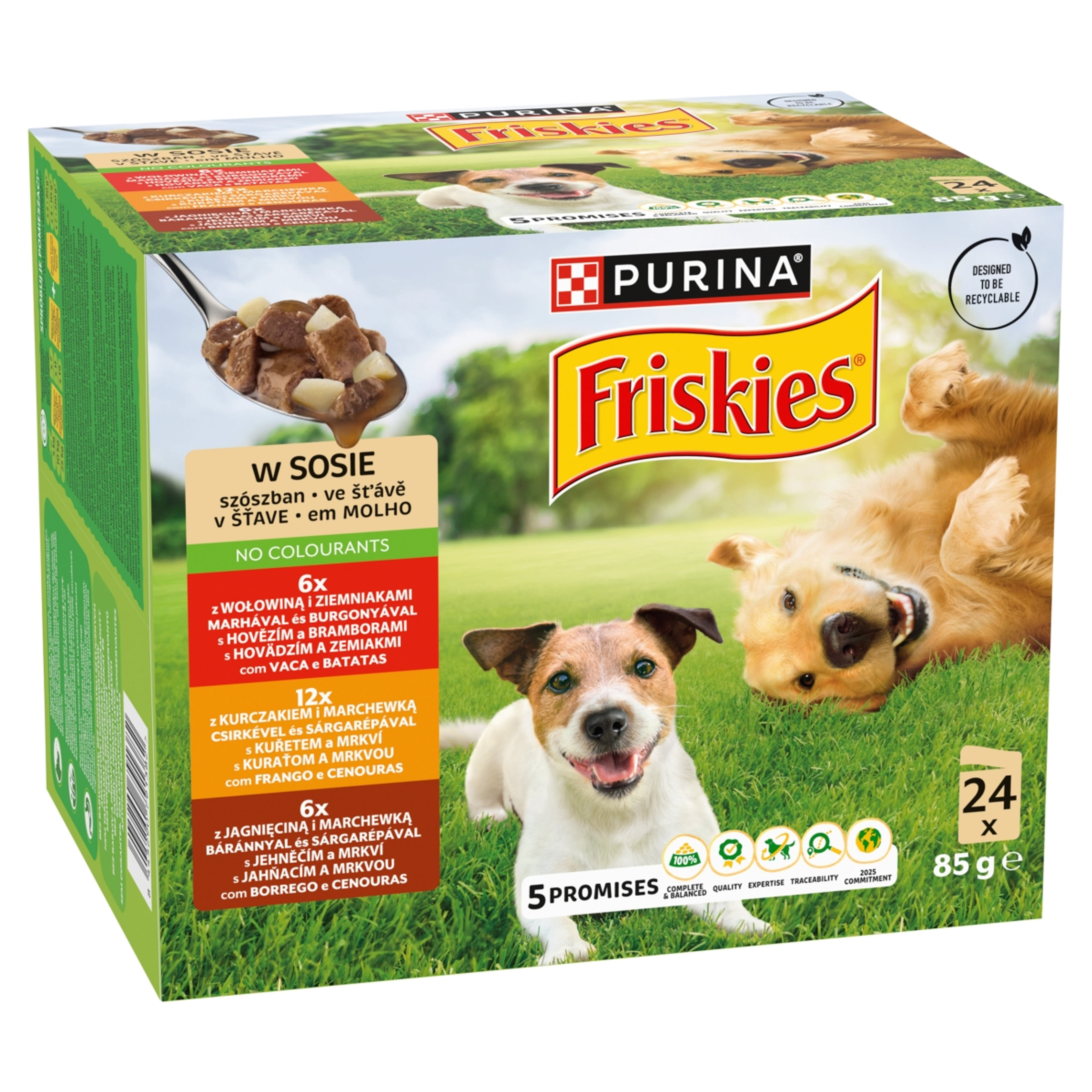 Purina Friskies szószos válogatás nedves kutyaeledel 24 x 85 g - 2040 g-2