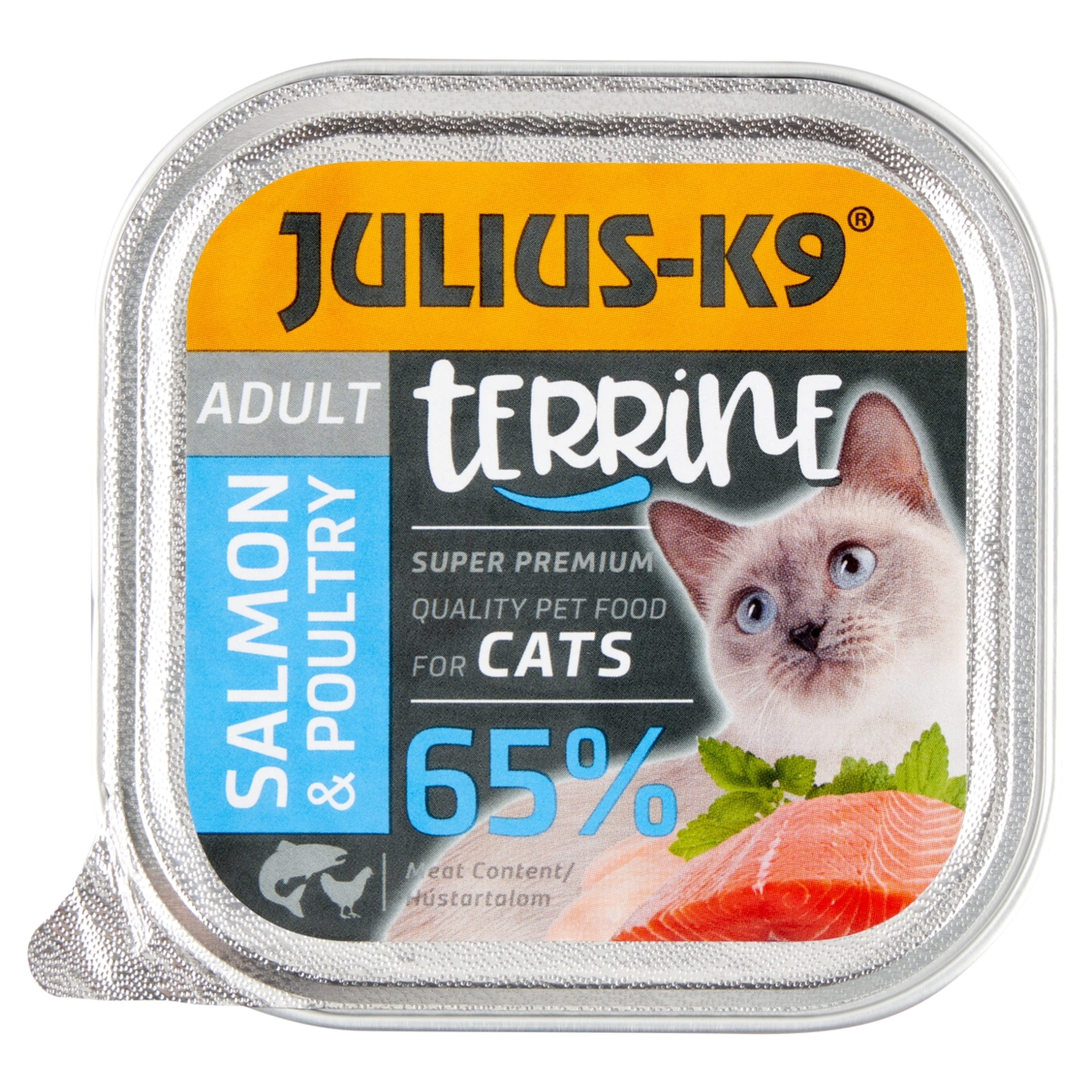 Julius-K9 alutál macskáknak, lazac-szárnyas - 100 g-1