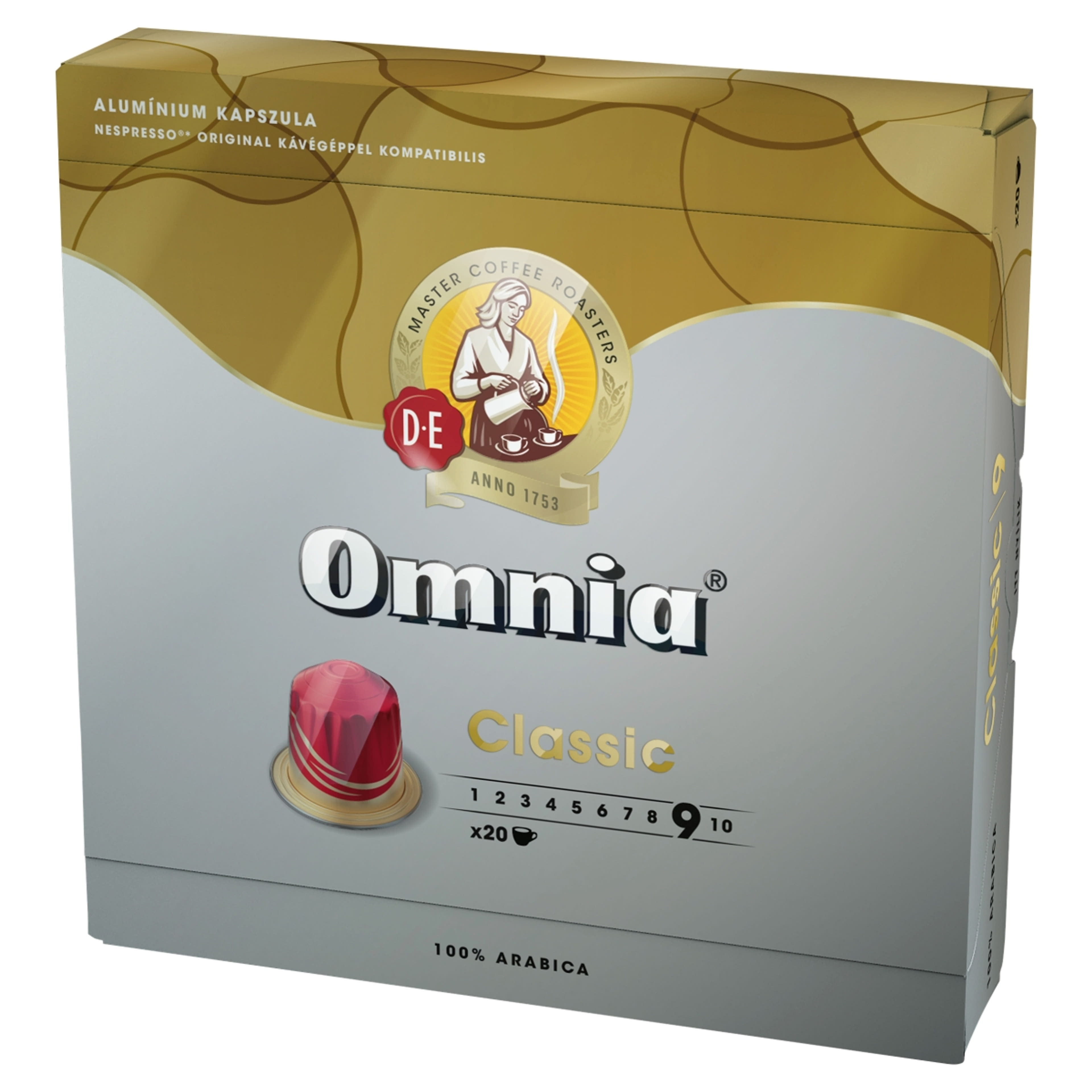 Douwe Egberts Omnia Espresso Classico őrölt pörkölt kávékapszula -  20 db-2