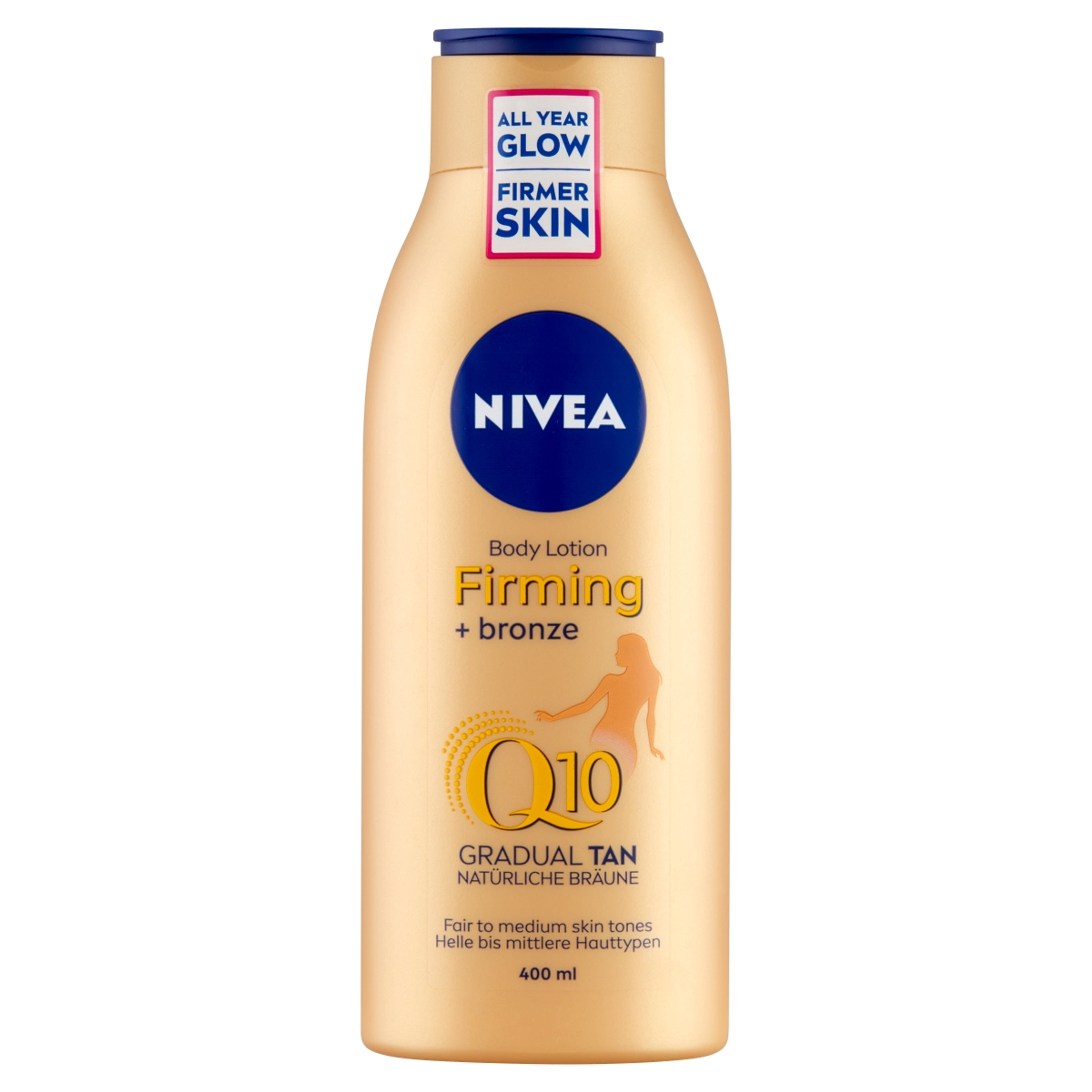 Nivea Q10 bőrfeszesítő hatású önbarnító testápoló - 400 ml