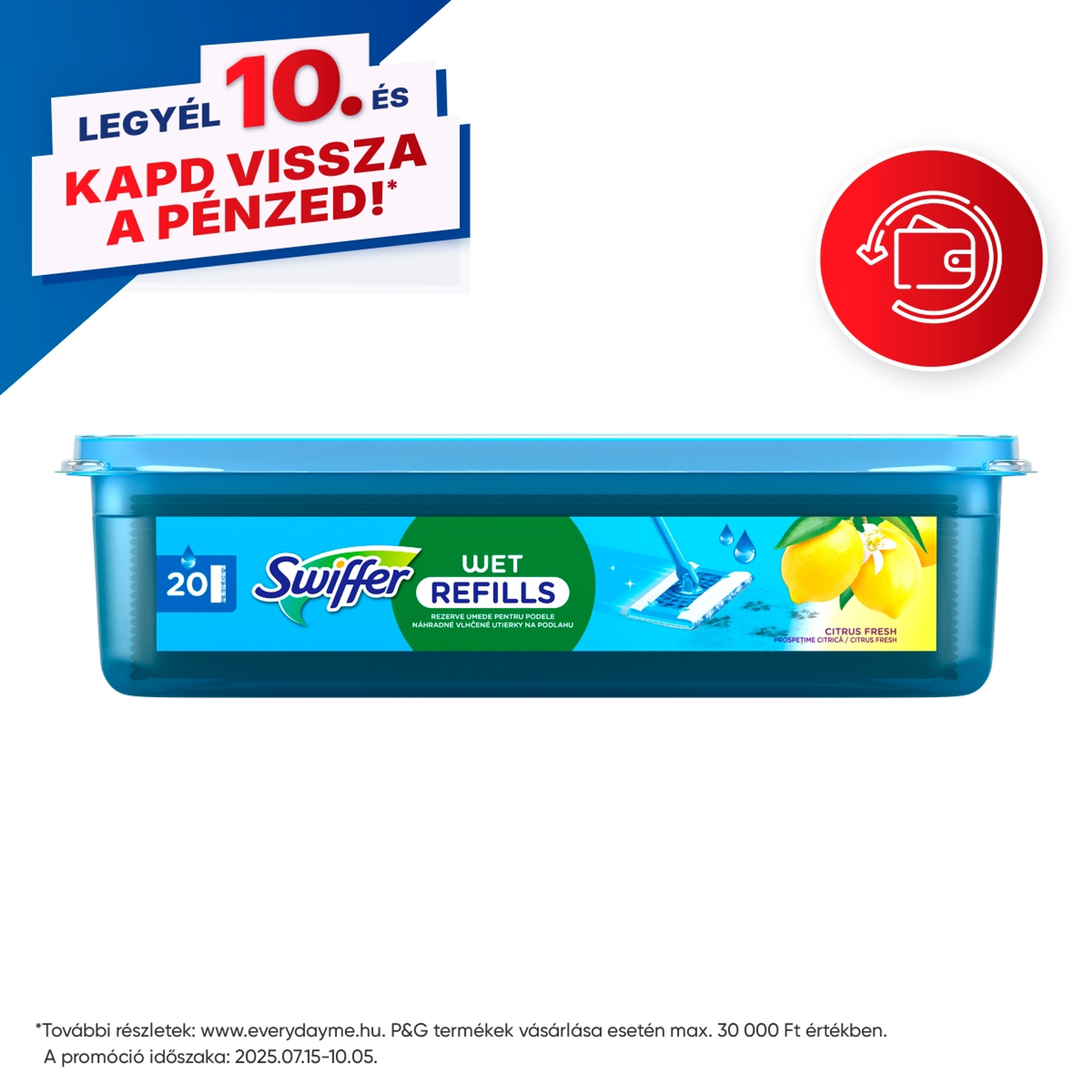 Swiffer Sweeper nedves utántöltő - 20 db