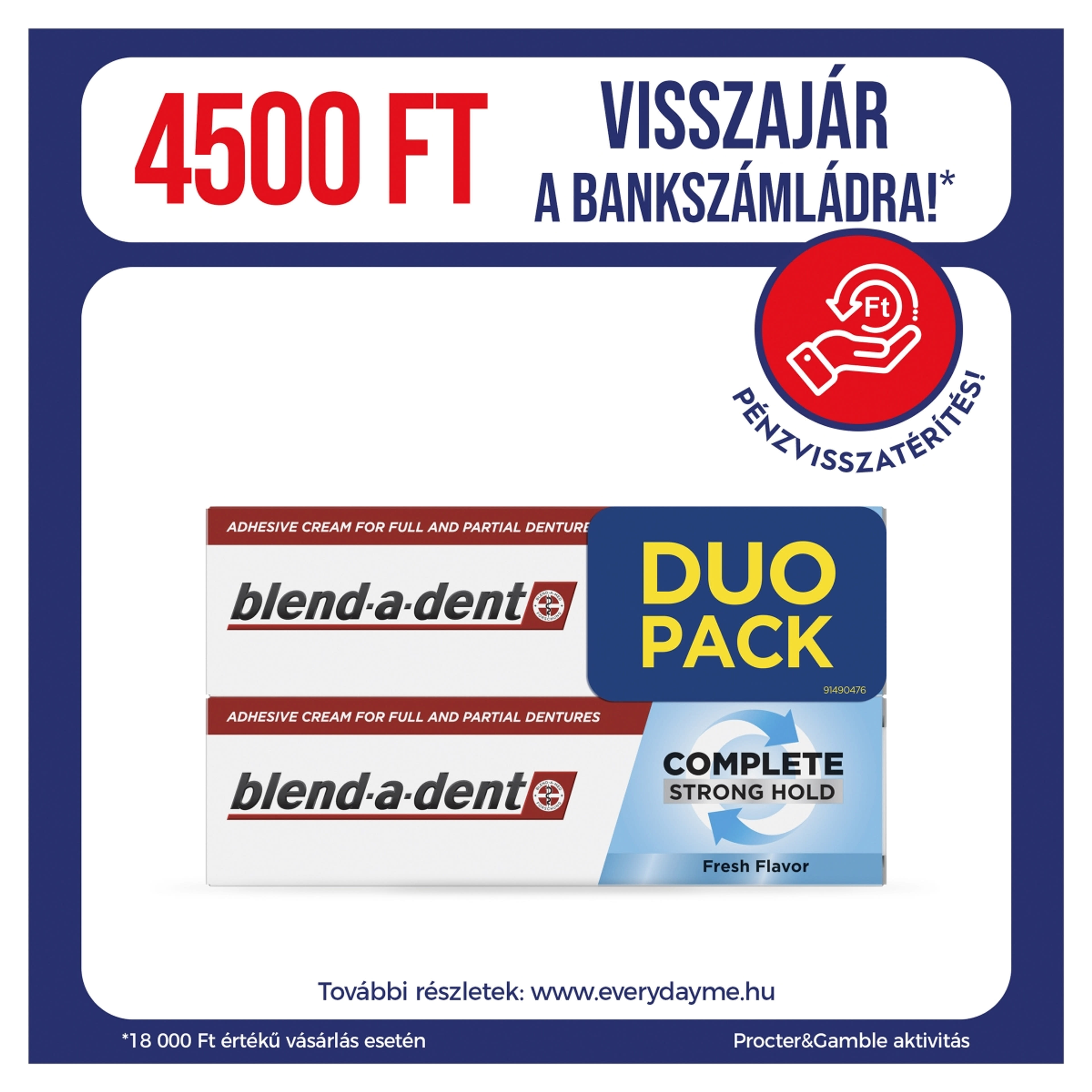 Blend-a-Dent Original Complete Duo műfogsorragasztó - (2x47g) 94 g