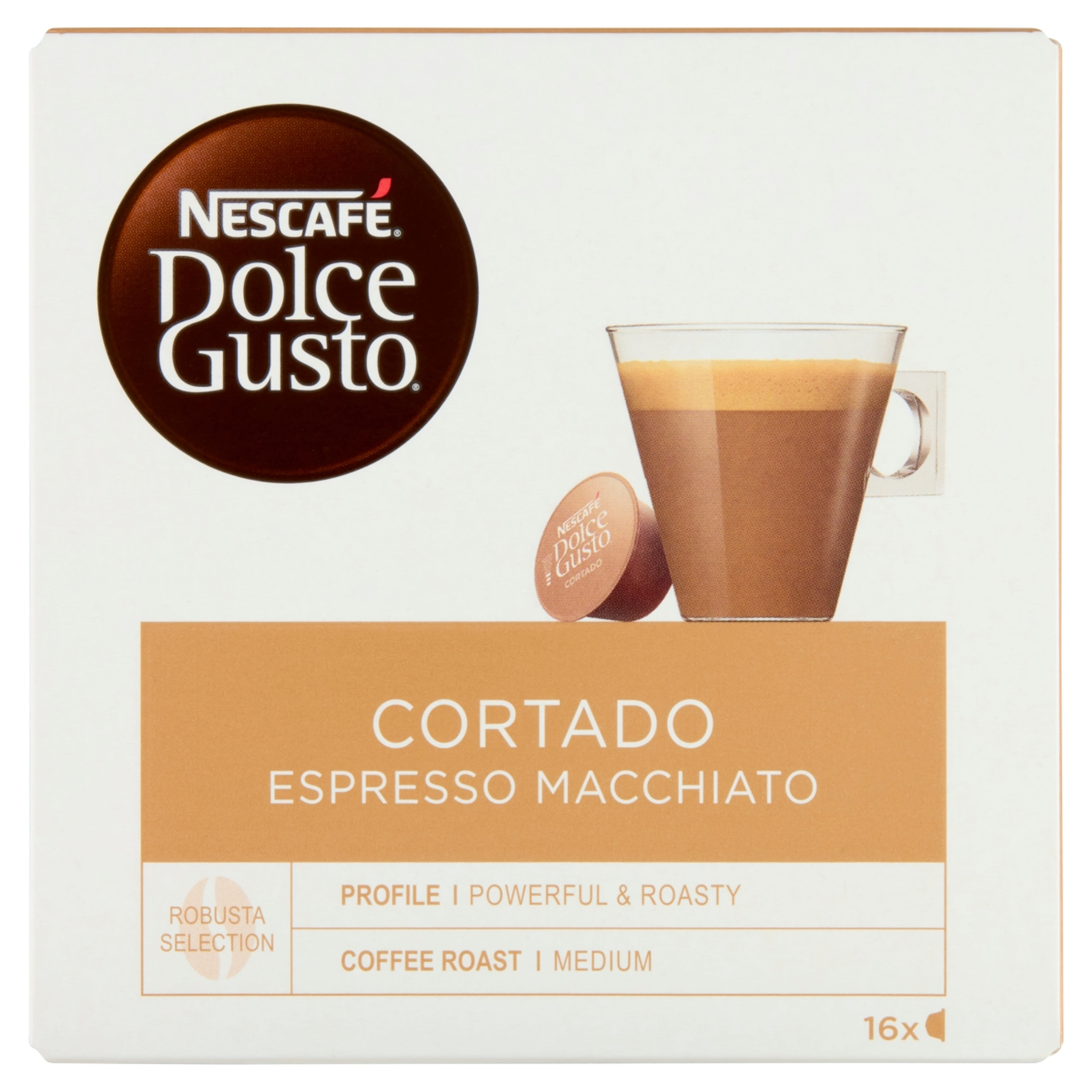 Nescafé Dolce Gusto Cortado Espresso Macchiato kávékapszula 16 db - 100 g