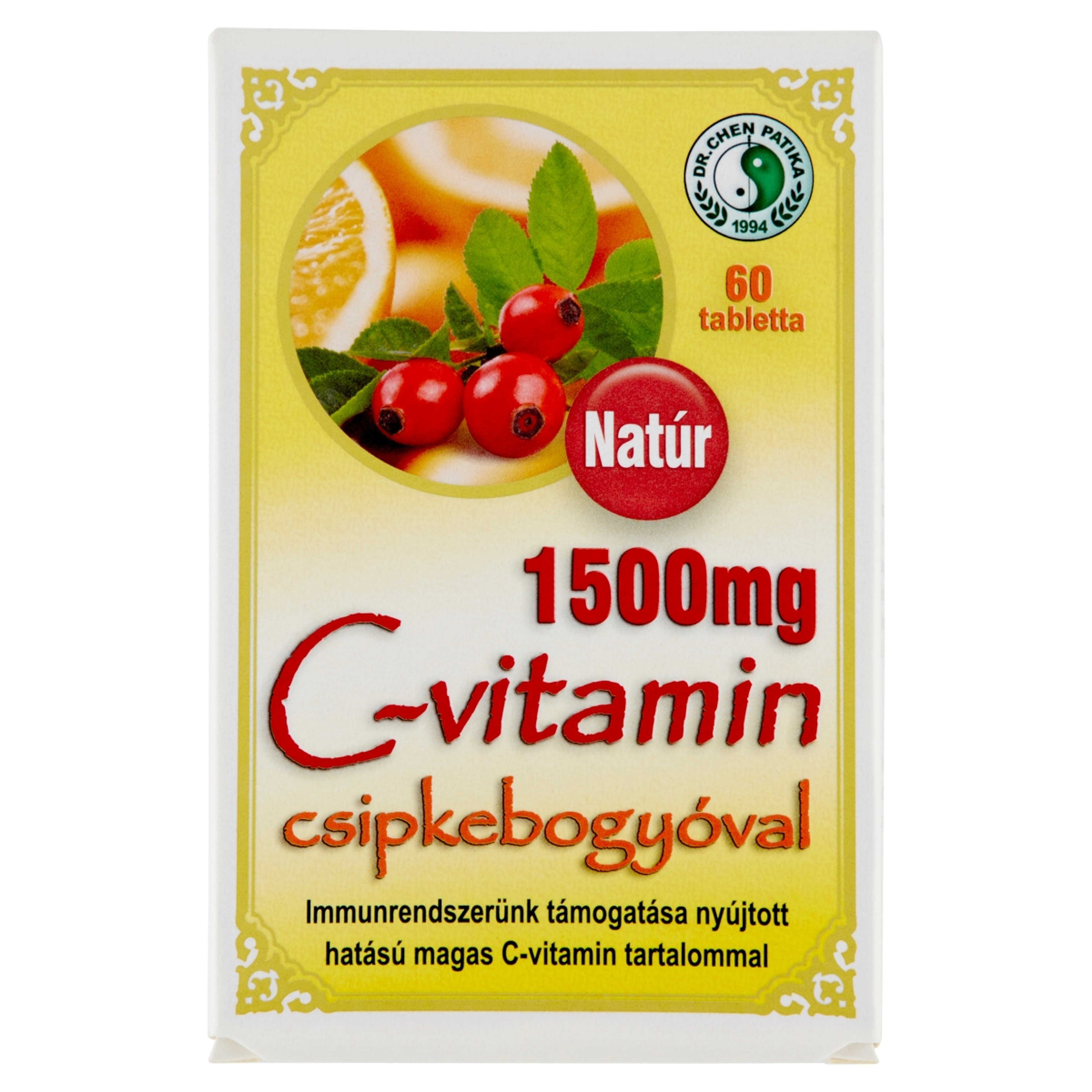 Dr.Chen Patika Natur C-Vitamin csipkebogyóval Tabletta - 60 db