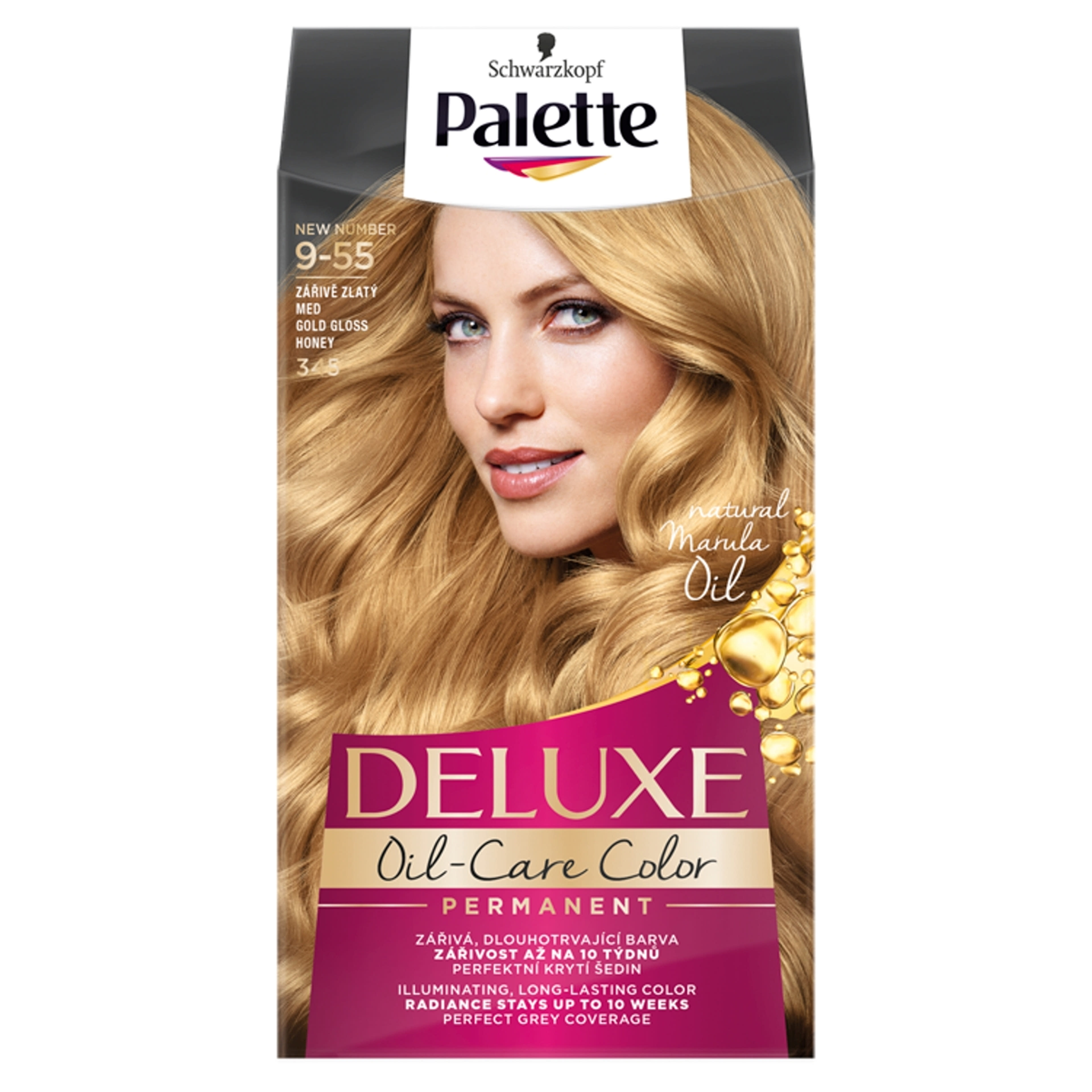 Palette Deluxe 9-55 aranyfényű szőke hajfesték (345) - 1 db