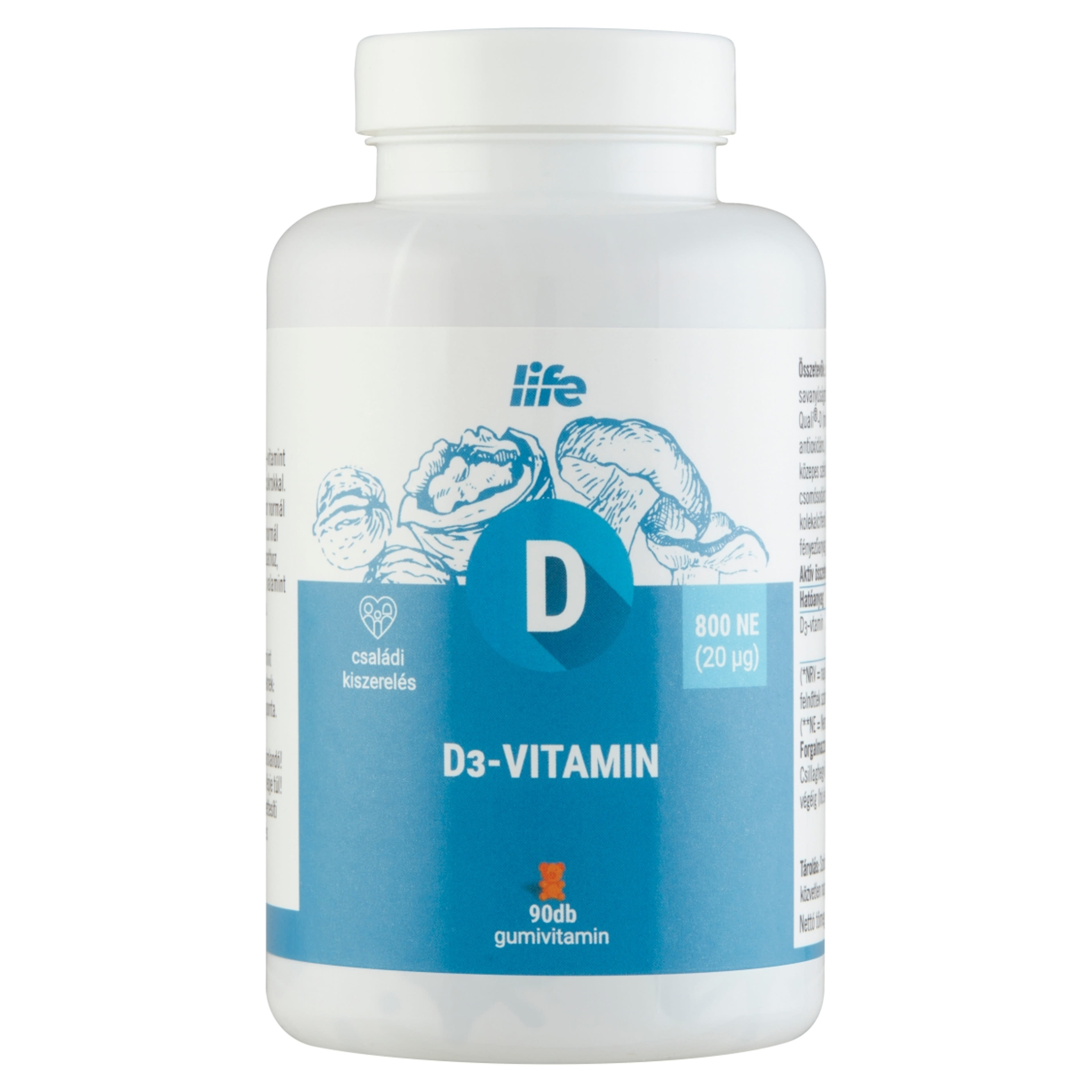 Life D3 gumivitamin málna ízű - 90 db-1