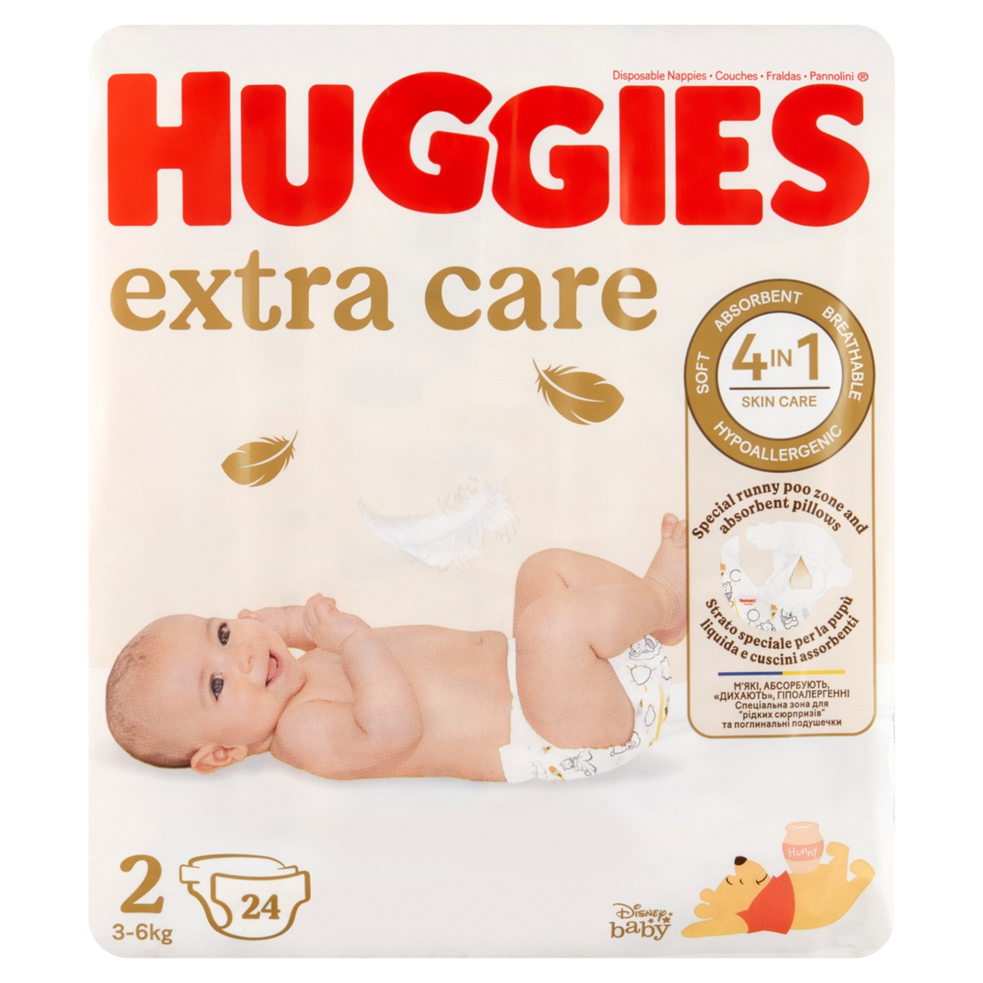 Huggies Extra Care 2 újszülött nadrágpelenka 4-6 kg - 25 db