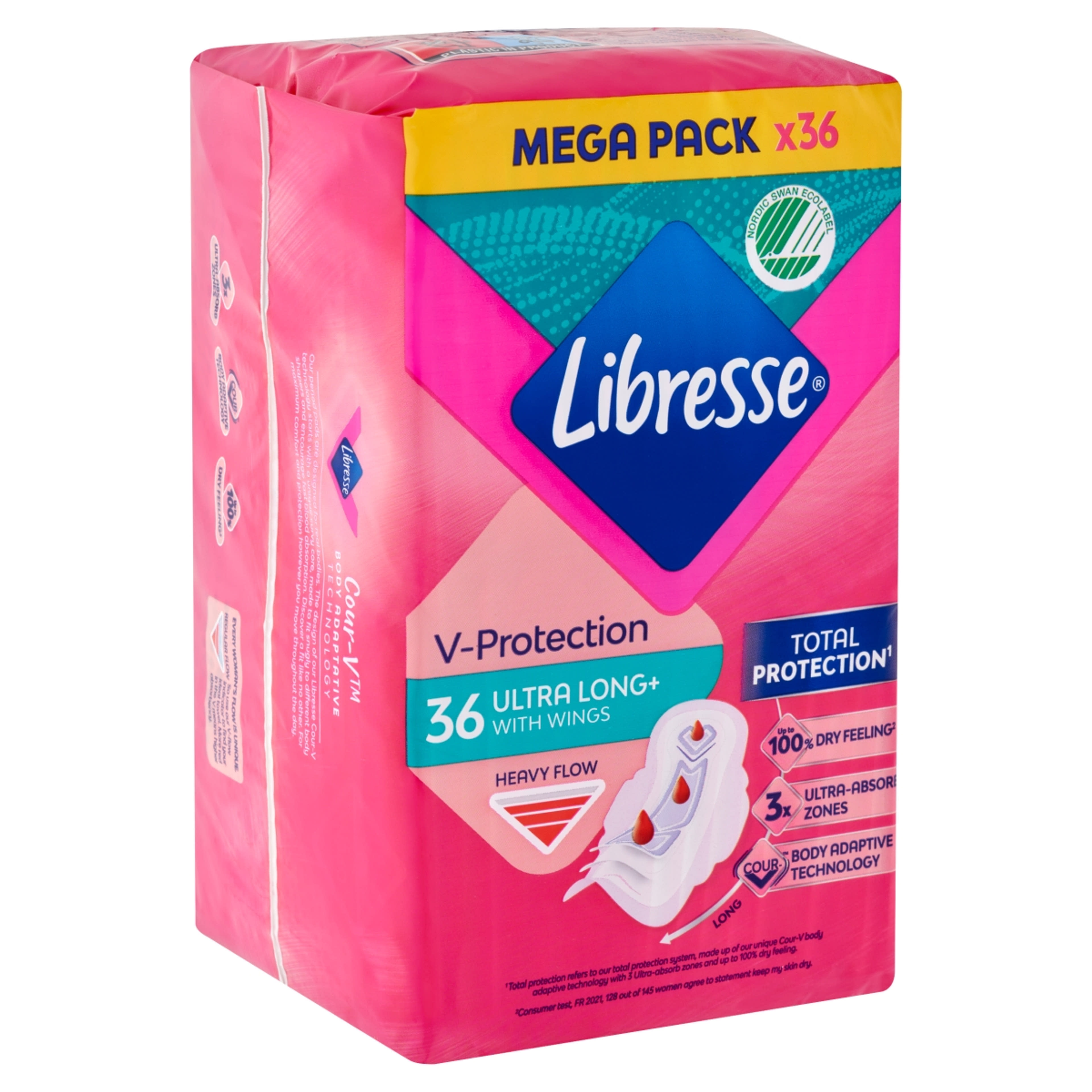 Libresse Ultra Long+ V-Protection egészségügyi betét - 36 db-2