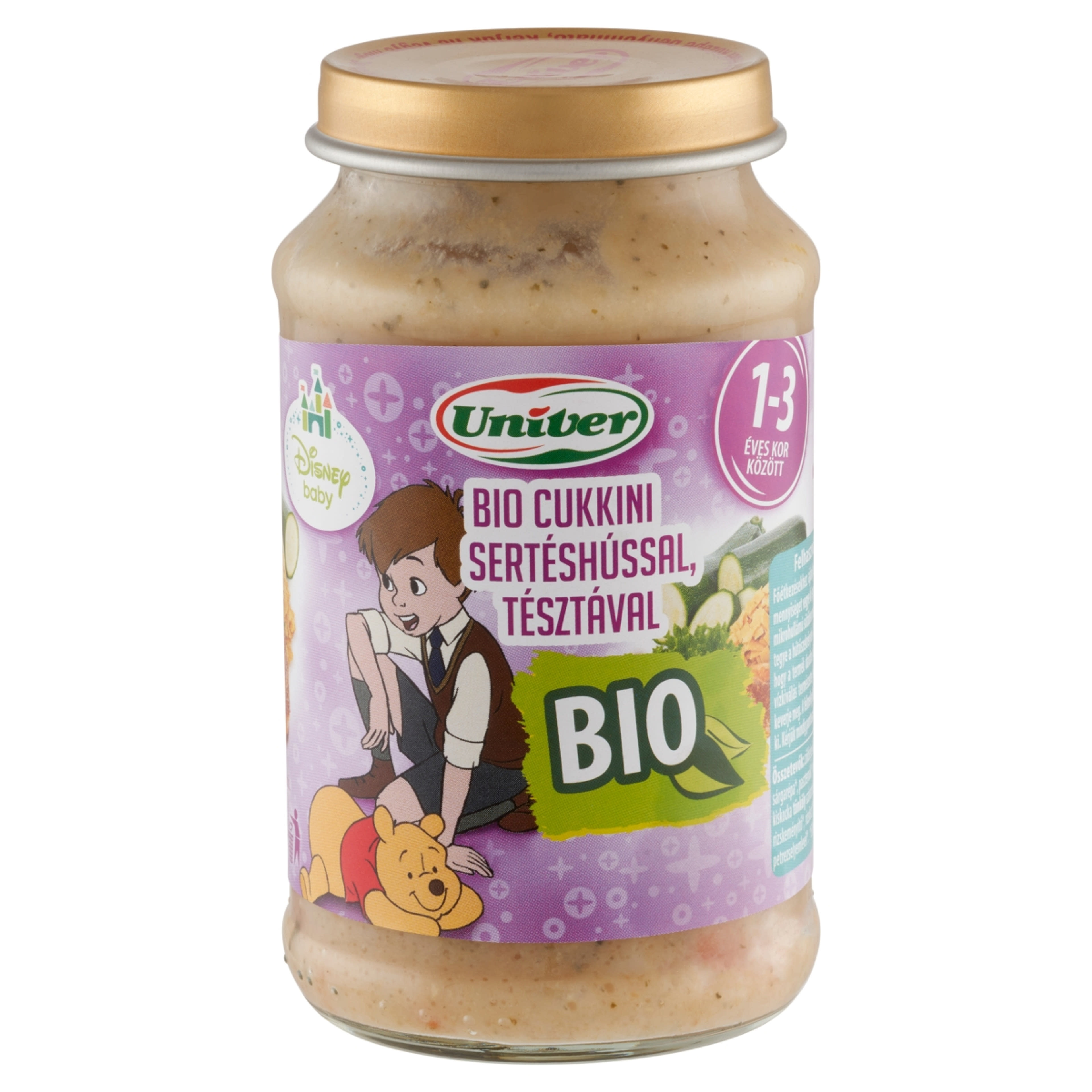 Univer bio cukkini sertéshússal tésztával bébiétel 12 hónapos kortól - 220 g-2