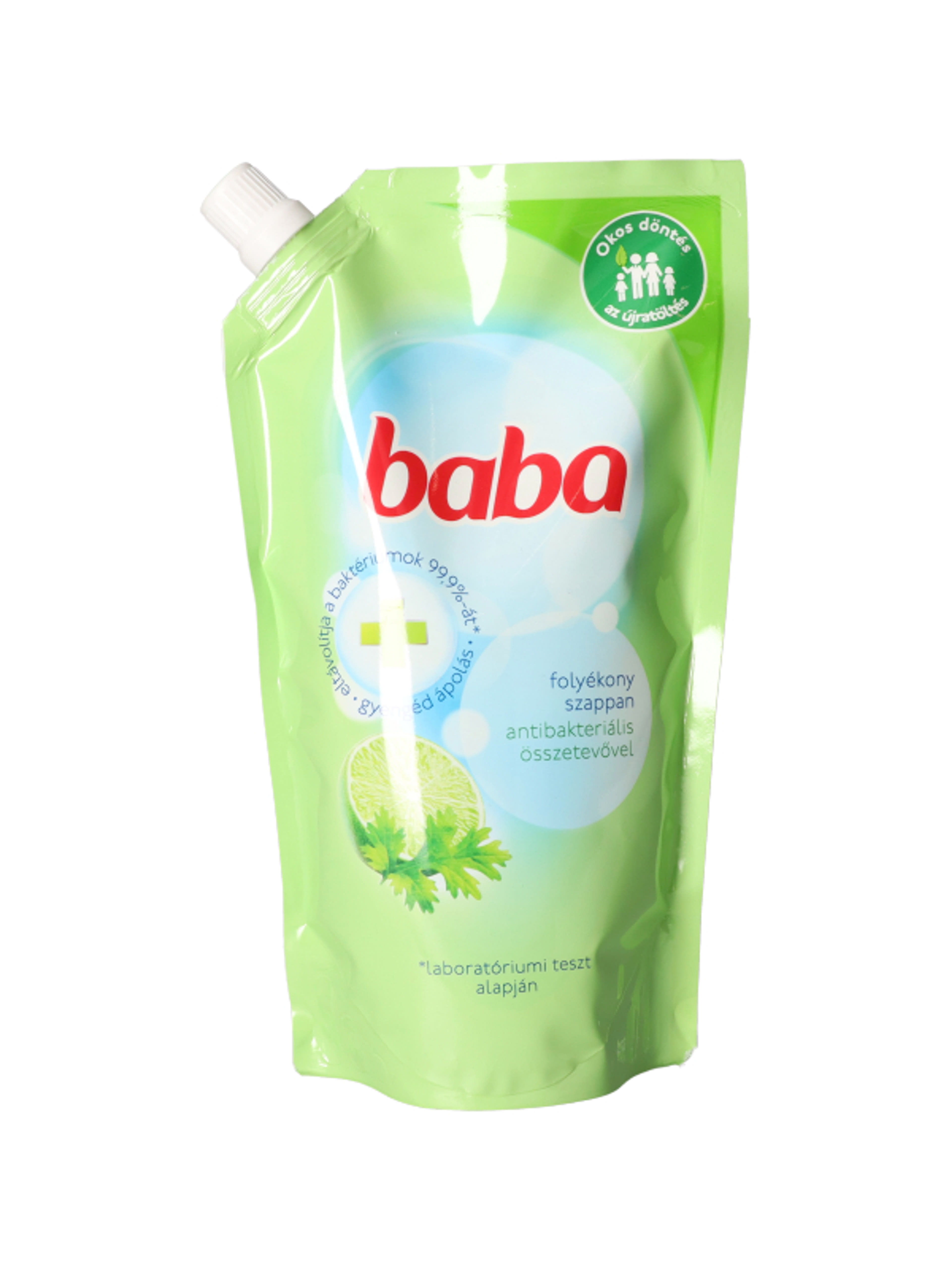 Baba folyékony szappan utántöltő antibakteriális, lime - 500 ml