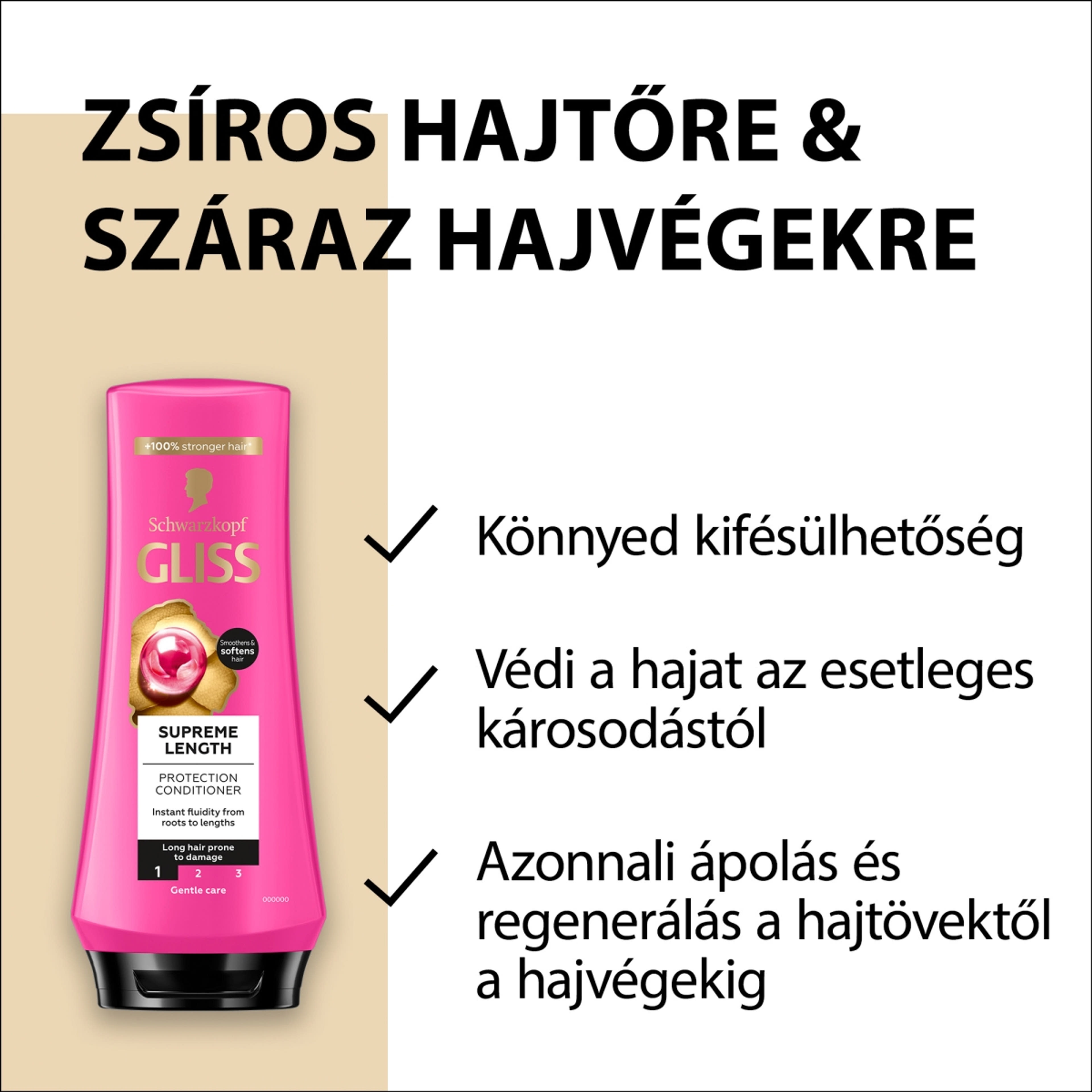 Gliss Supreme Length hajregeneráló balzsam hosszú hajra - 200 ml-3