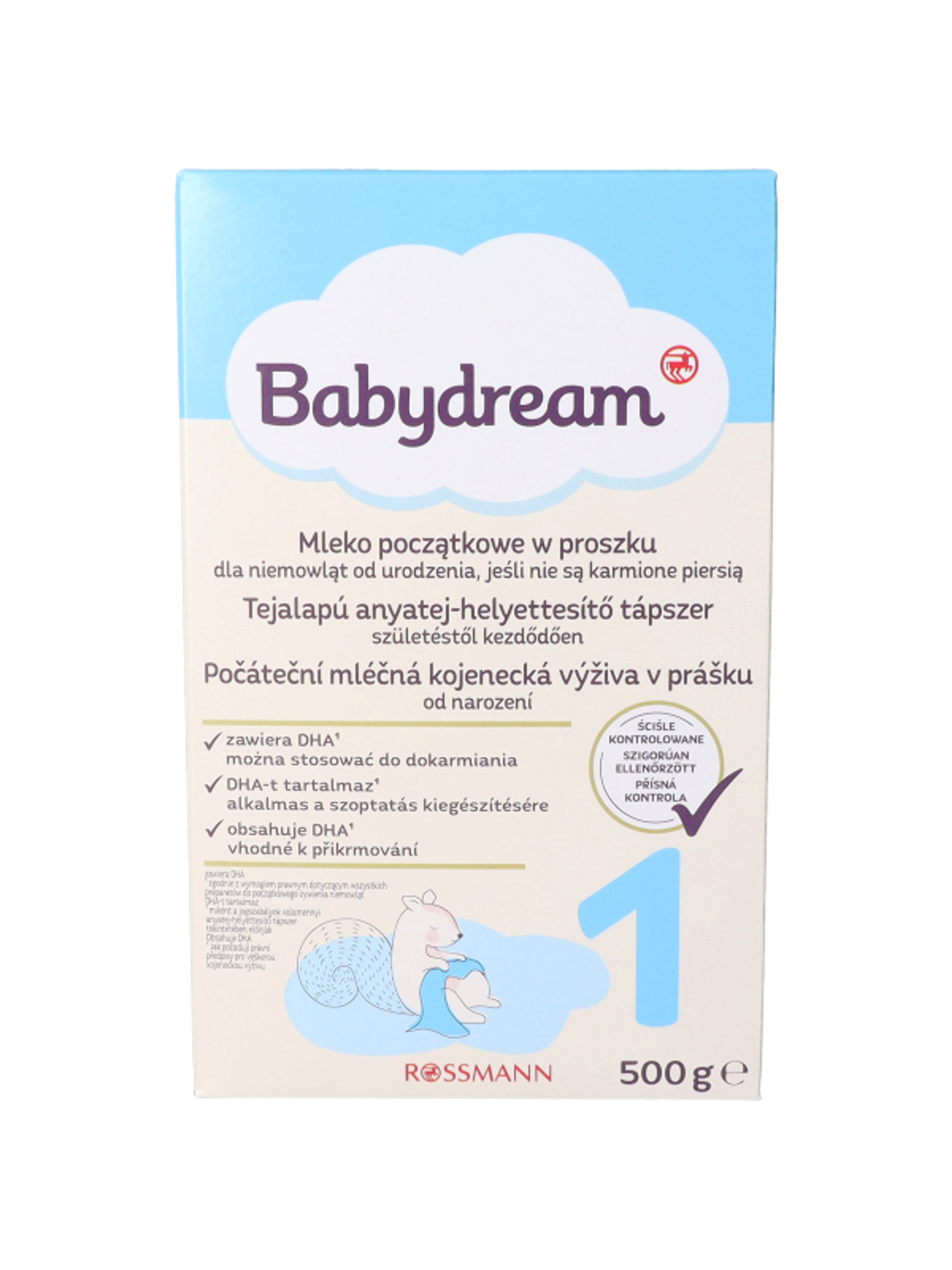Babydream 1-es Tejalapú Anyatej-Helyettesíthető Tápszer Születéstől Kezdődően - 500 g