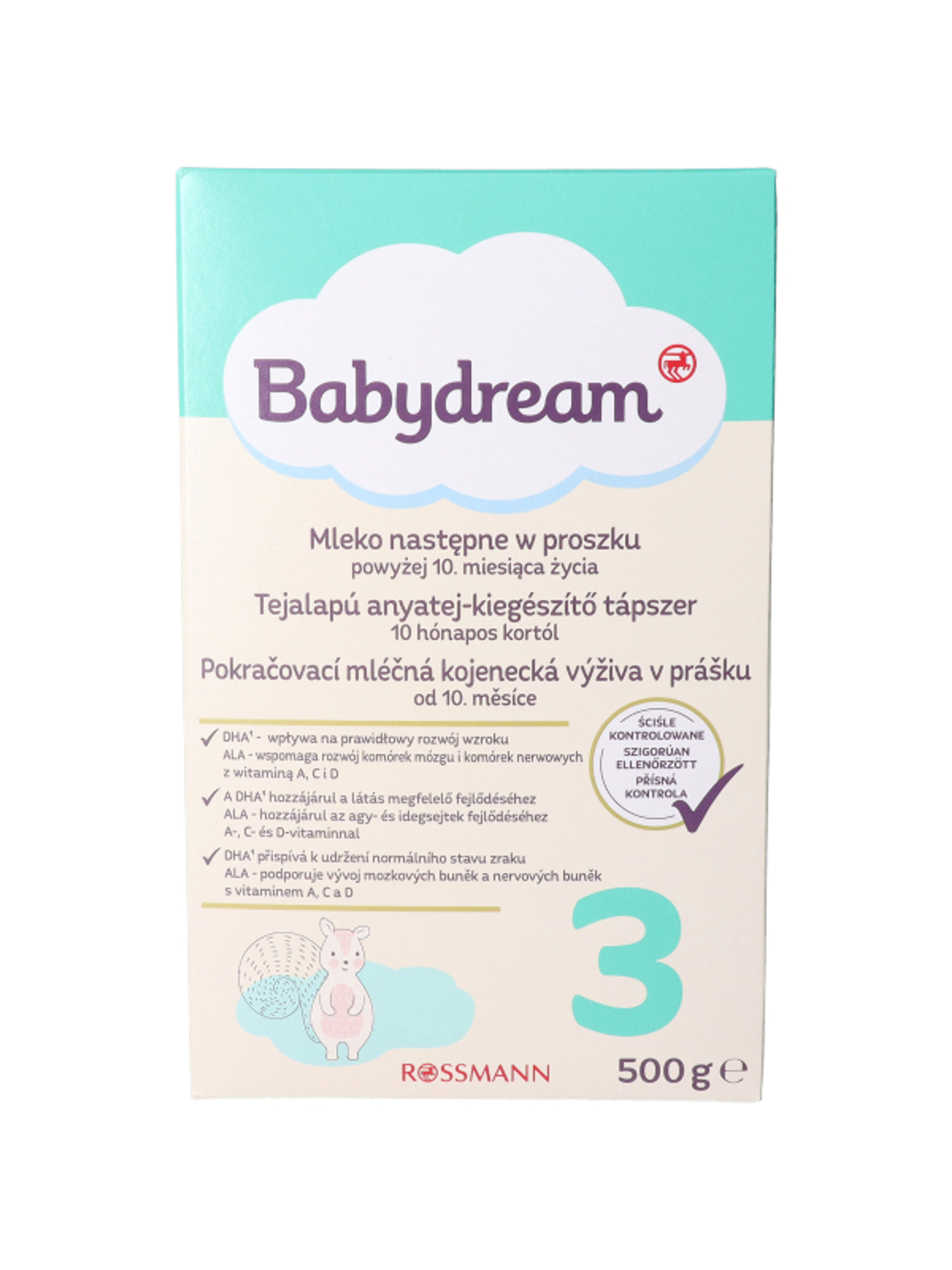 Babydream 3-es Tejalapú Anyatej Kiegészítő Tápszer 10 Hónapos Kortól - 500 g