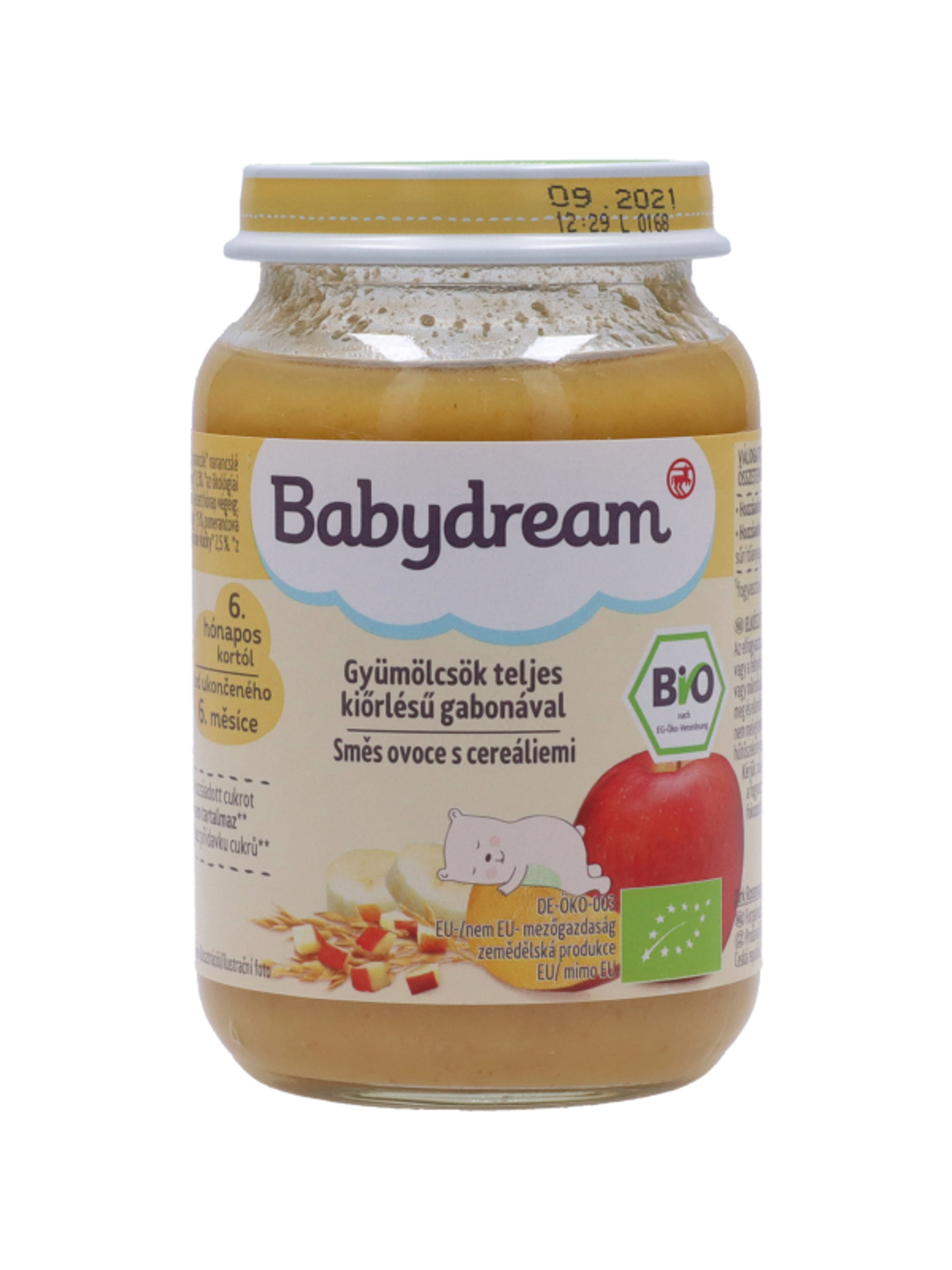 Babydream bébiétel vegyes gyümölcs gabona ízesítéssel - 190 g - 5 hónapos kortól ajánlott