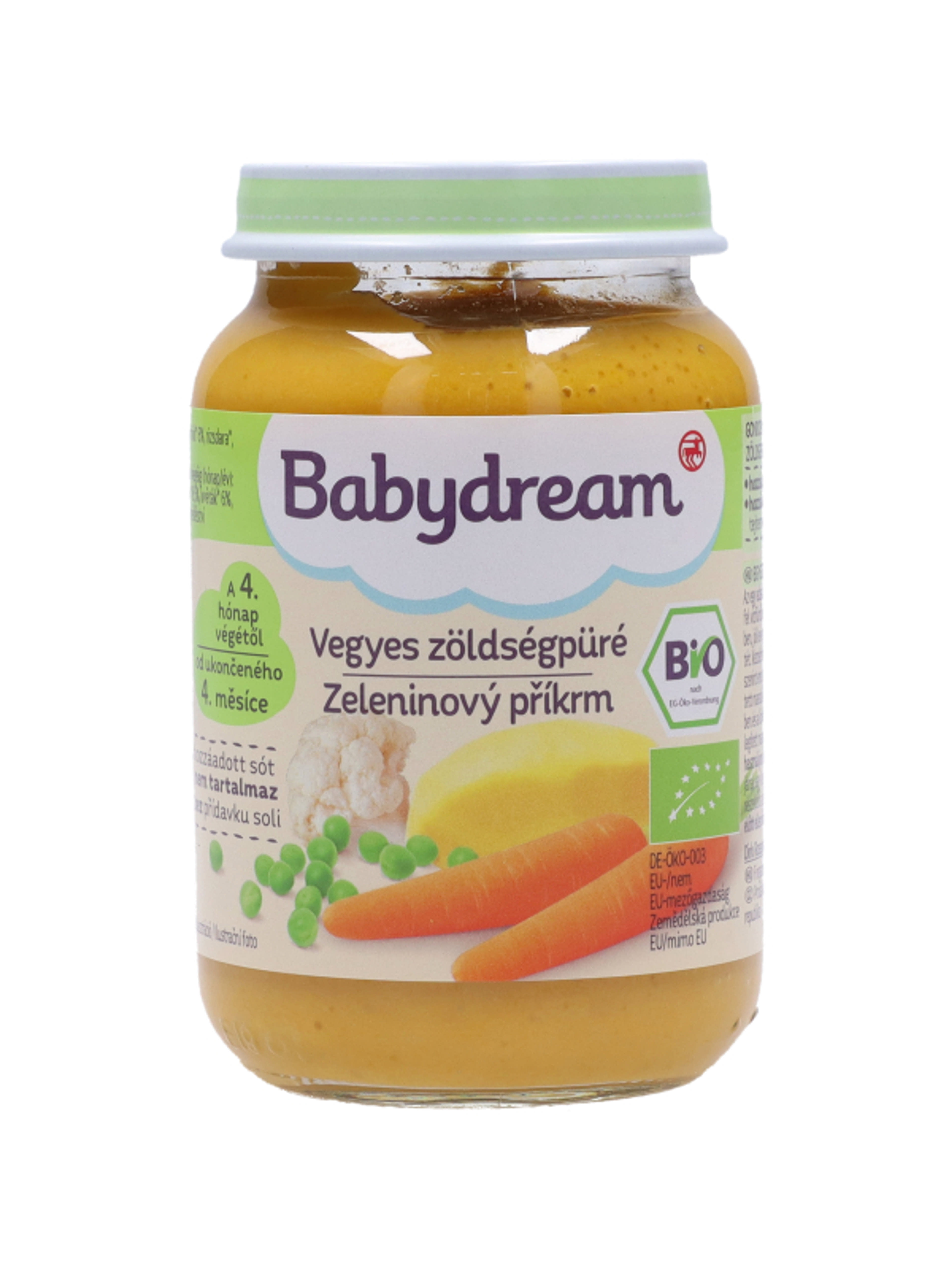 Babydream Bébiétel Vegyes Zöldség Ízesítéssel 4 Hónapos Kortól - 190 g-1