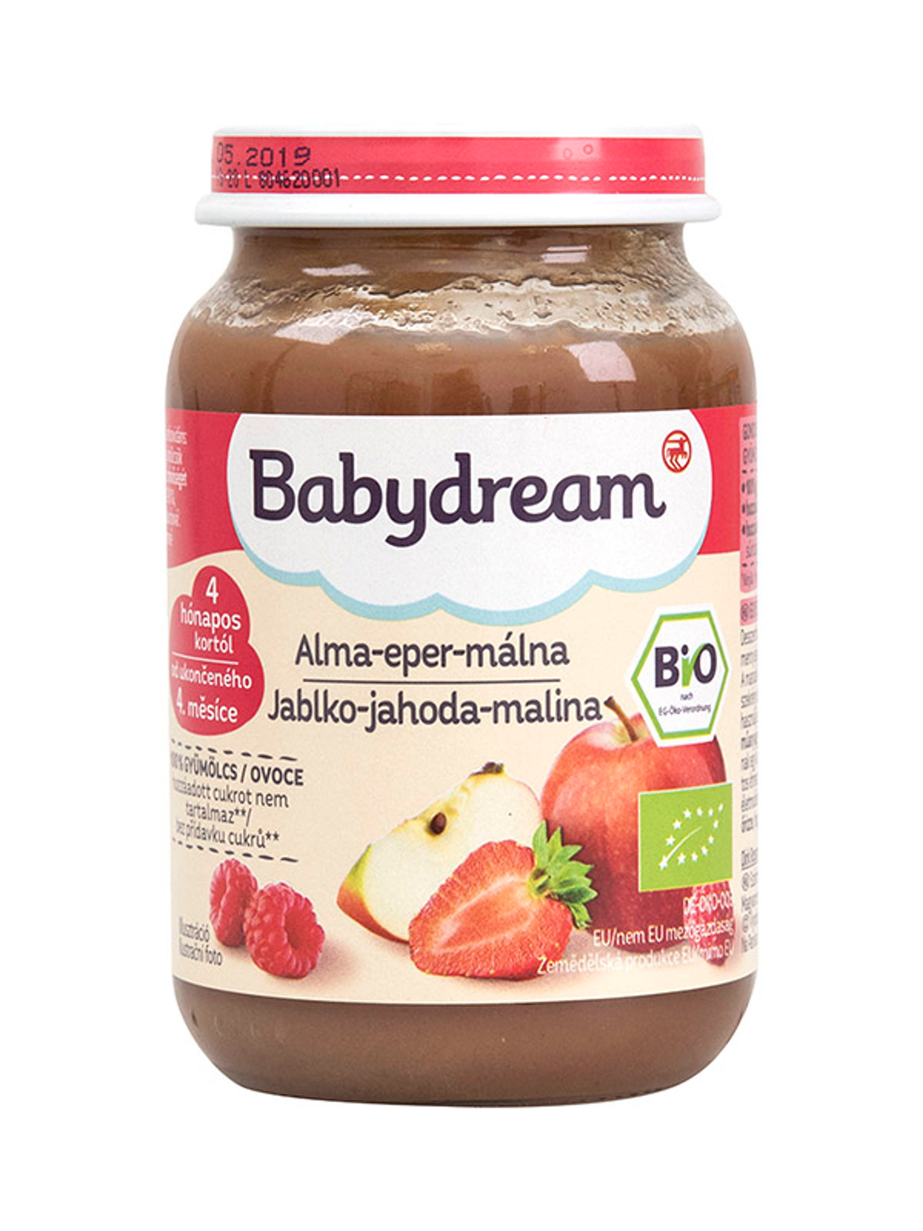 Babydream Bio 100% Gyümölcs Eper- Málna- Alma - 190 g