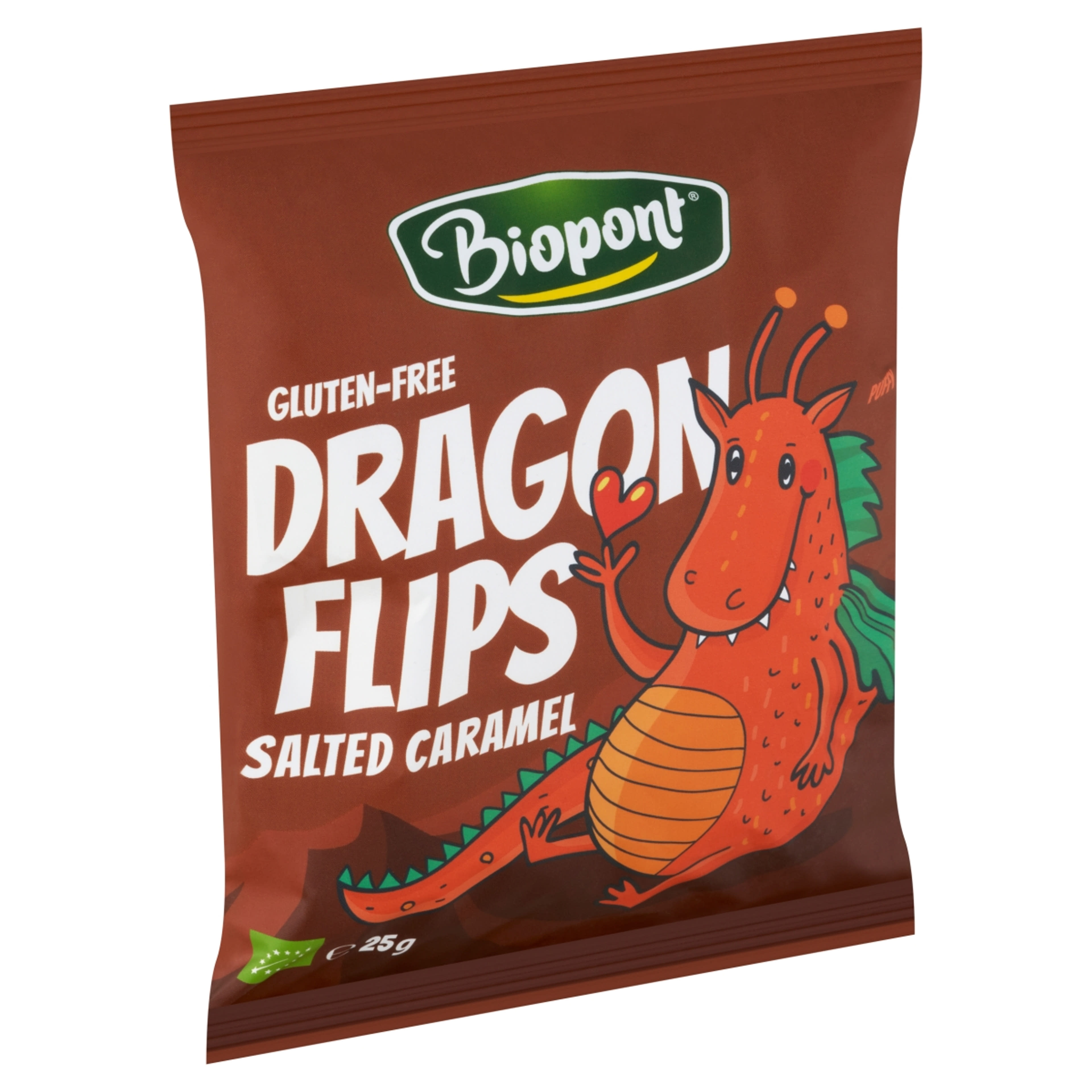 Biopont Dragon Flips Bio kukorica snack sós karamellás - 25 g-2