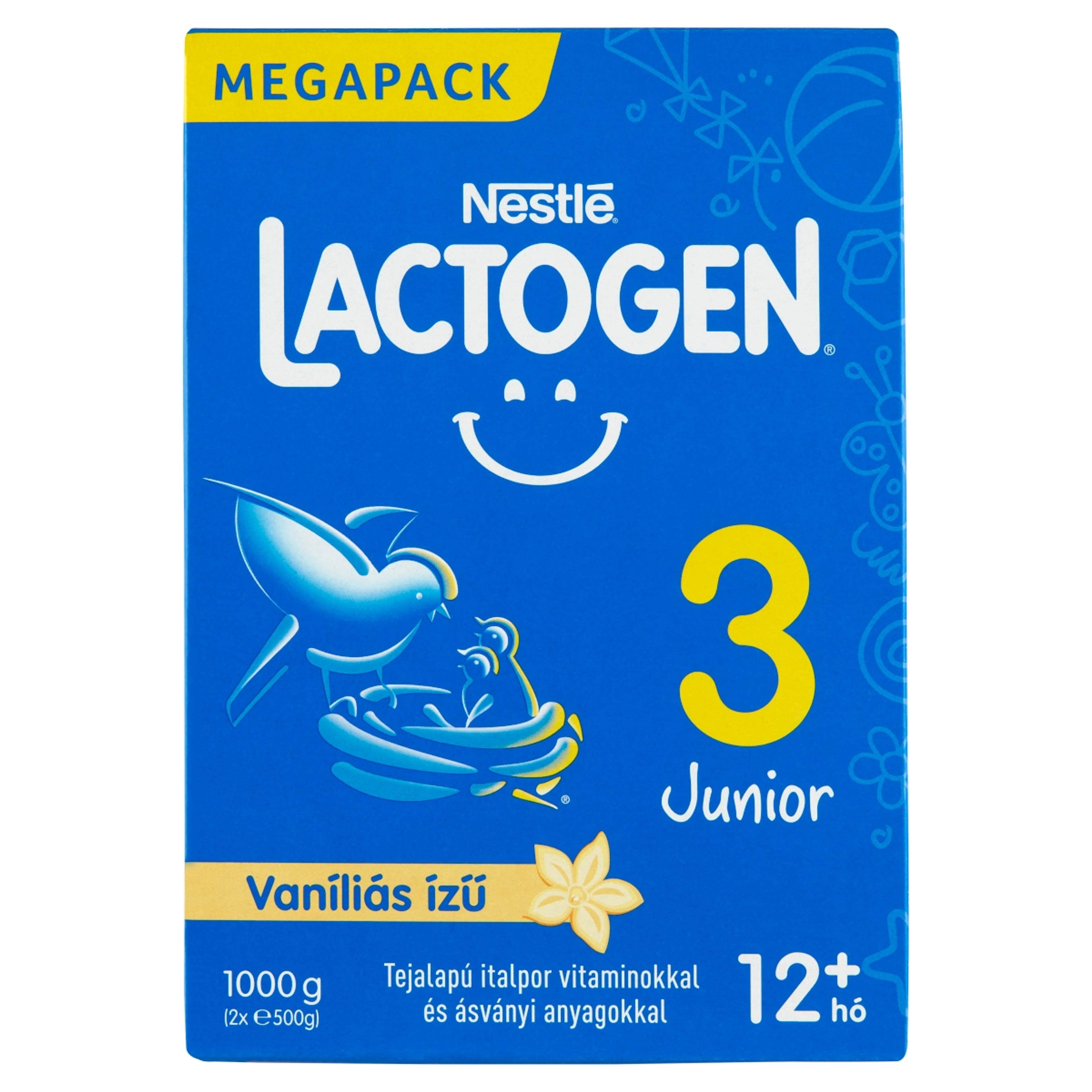 Nestlé Lactogen 3 Junior vaníliás ízű tejalapú italpor, 12 hónapos kortól - 1000 g