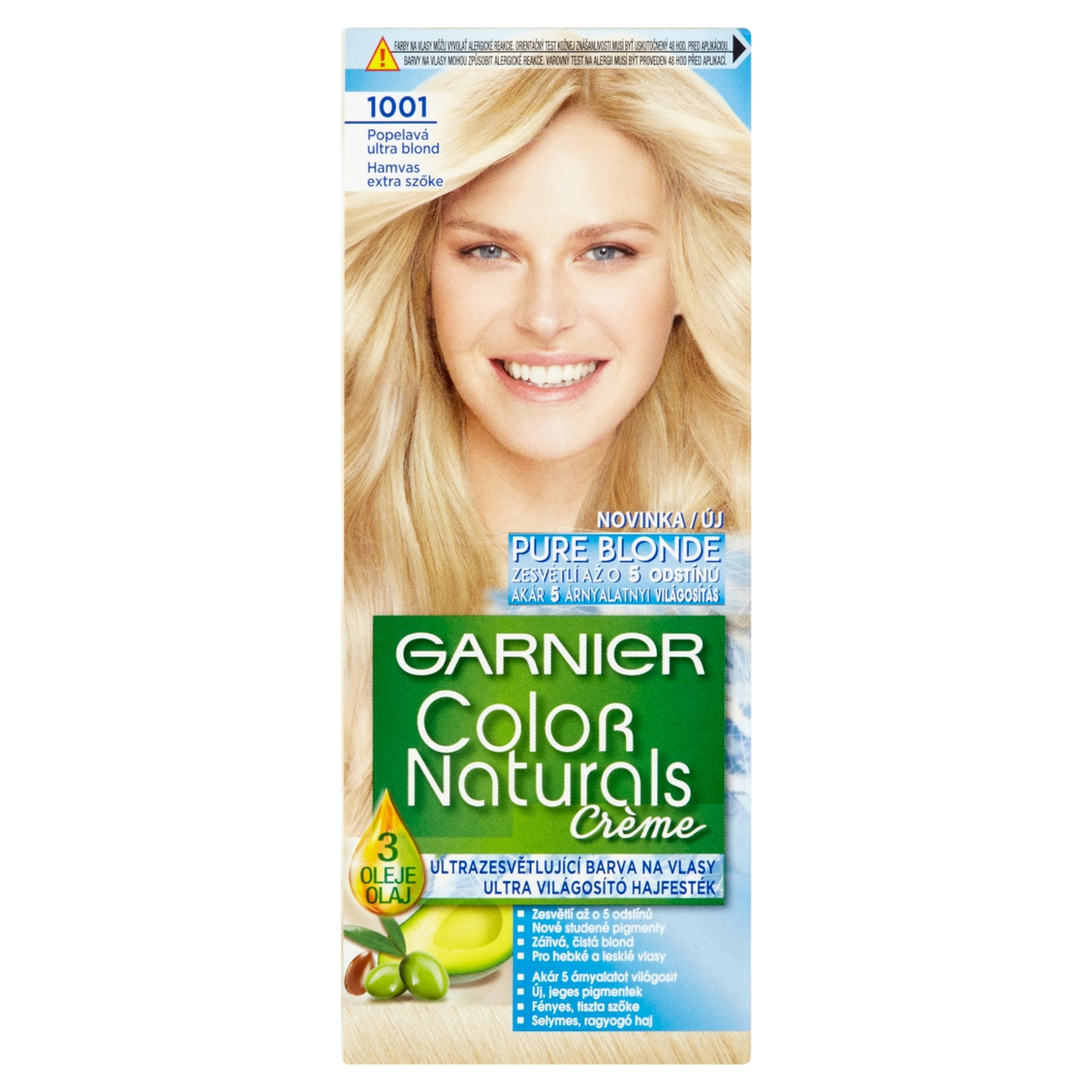 Garnier Color Naturals Tartós hajfesték 1001 Hamvas extra szőke - 1 db