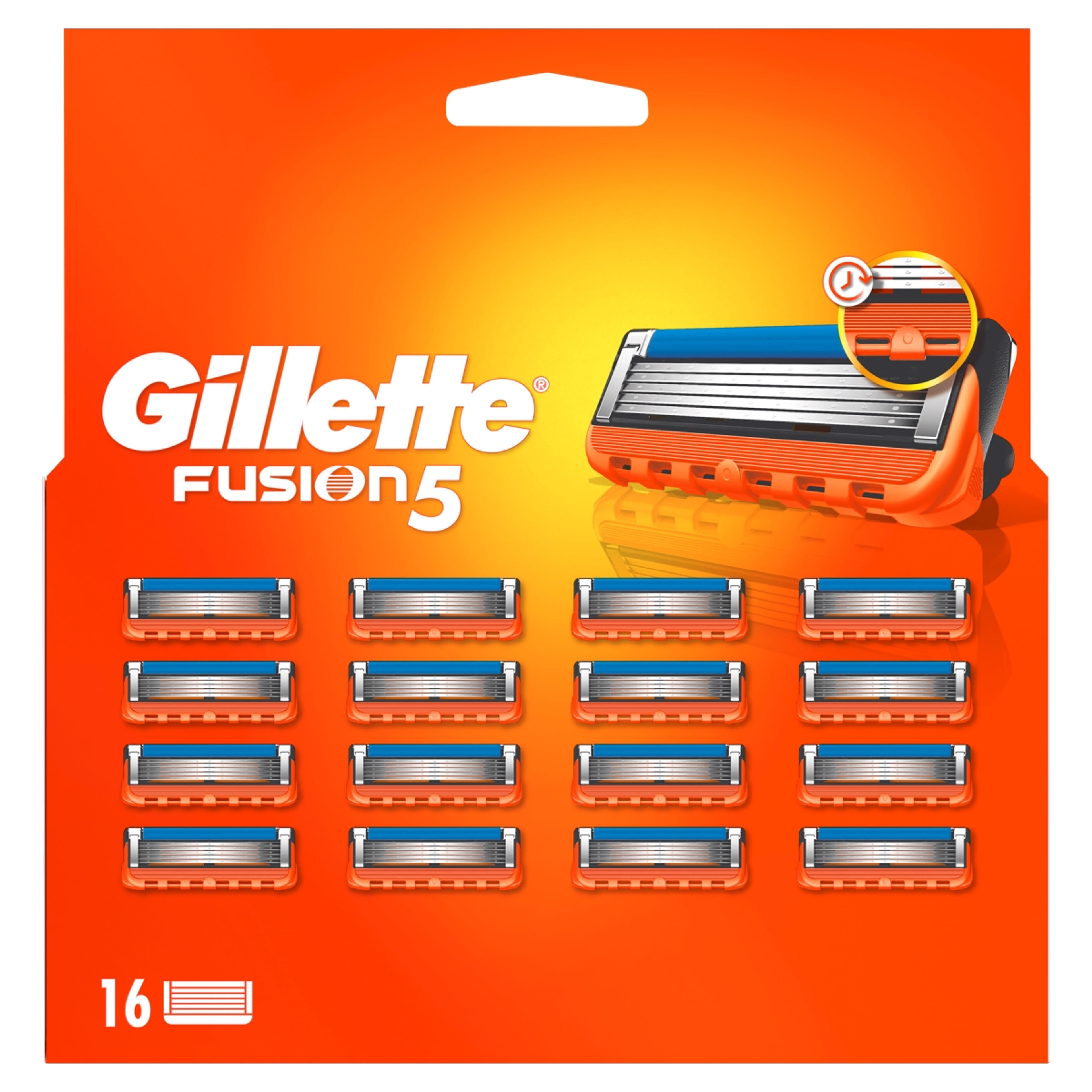 Gillette Fusion5 borortva betét 5 pengés - 16 db