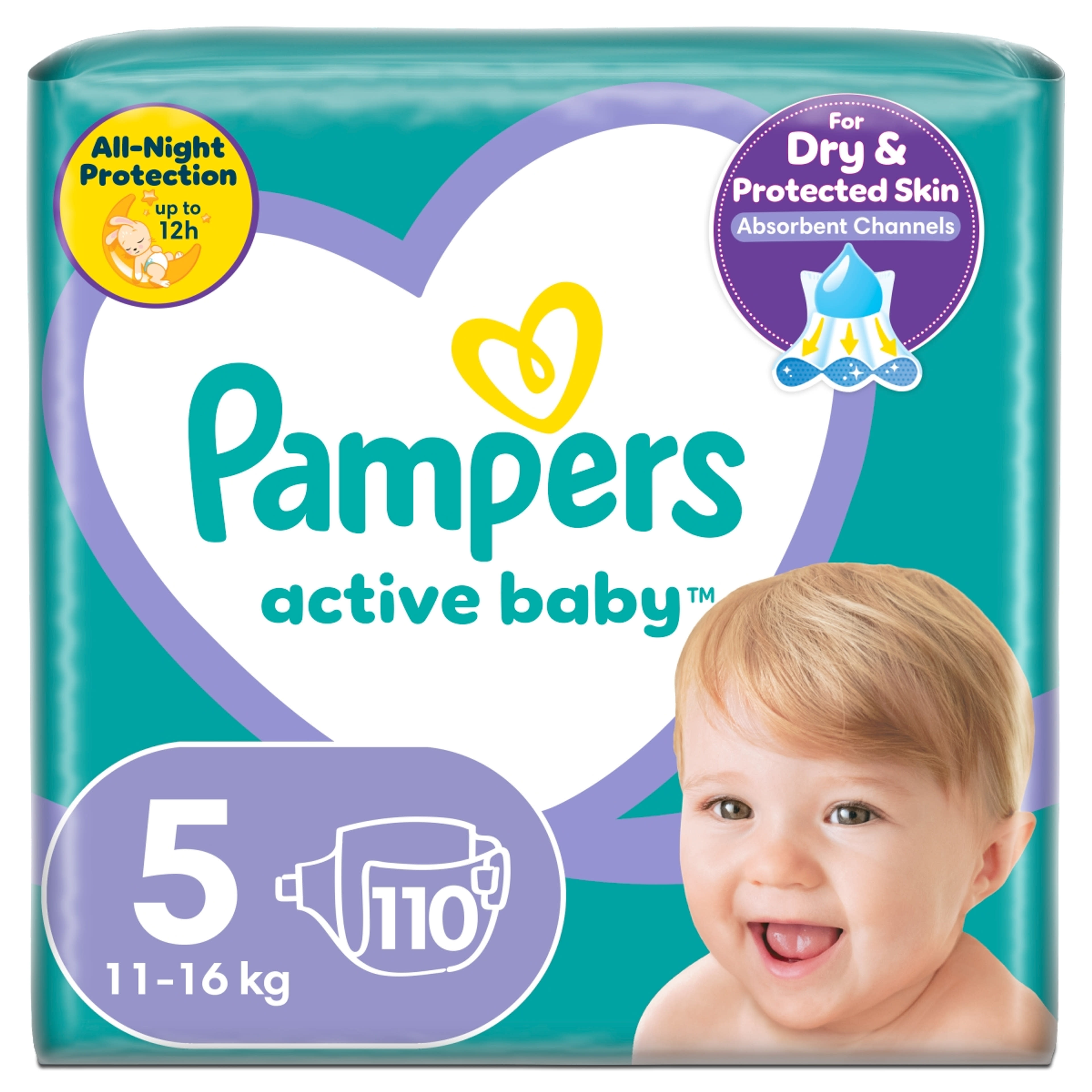 Pampers active baby mega pack+ 5-os 11-16kg - 110 db-7