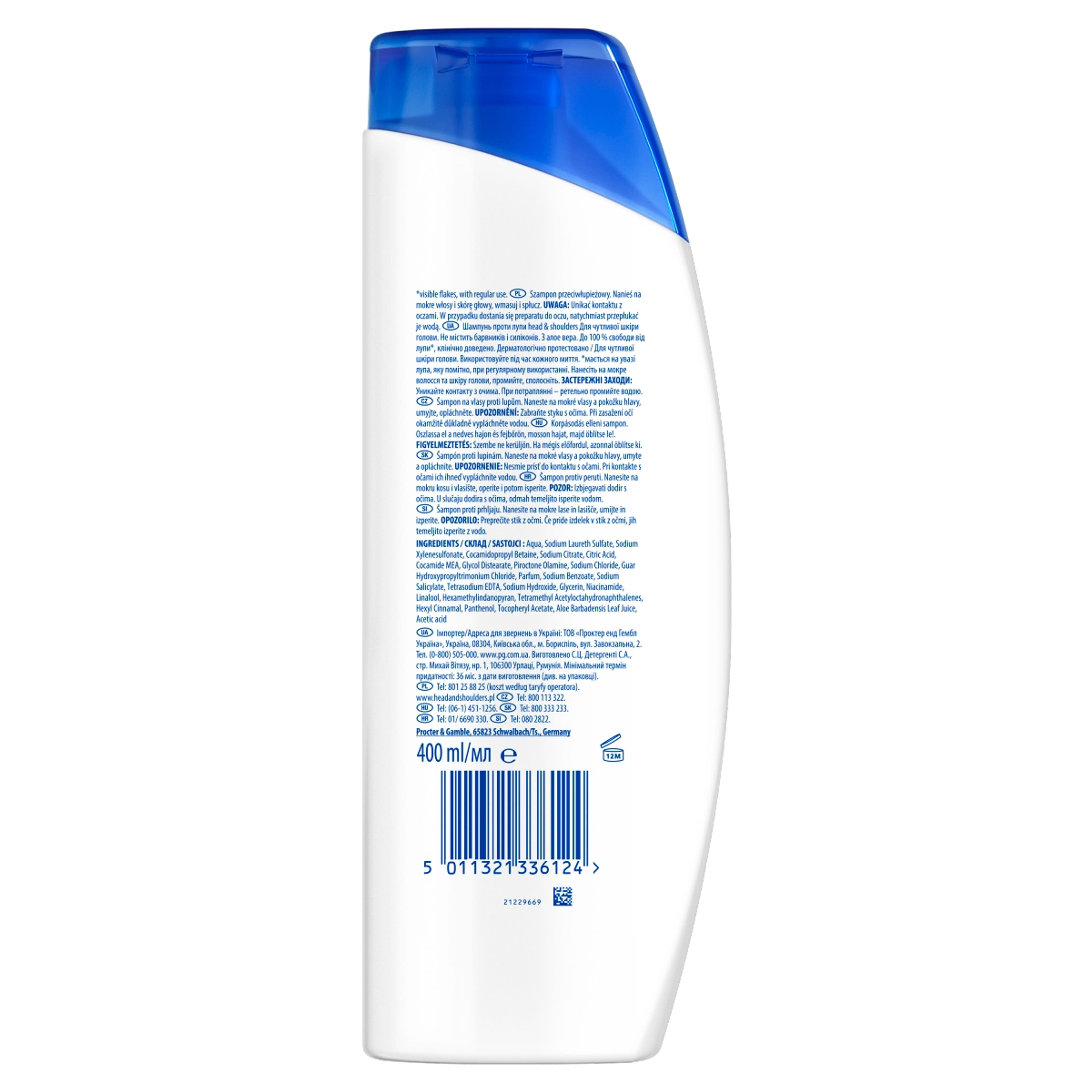 Head & Shoulders Érsékeny Fejbőrre Korpásodás Elleni sampon - 400 ml-2