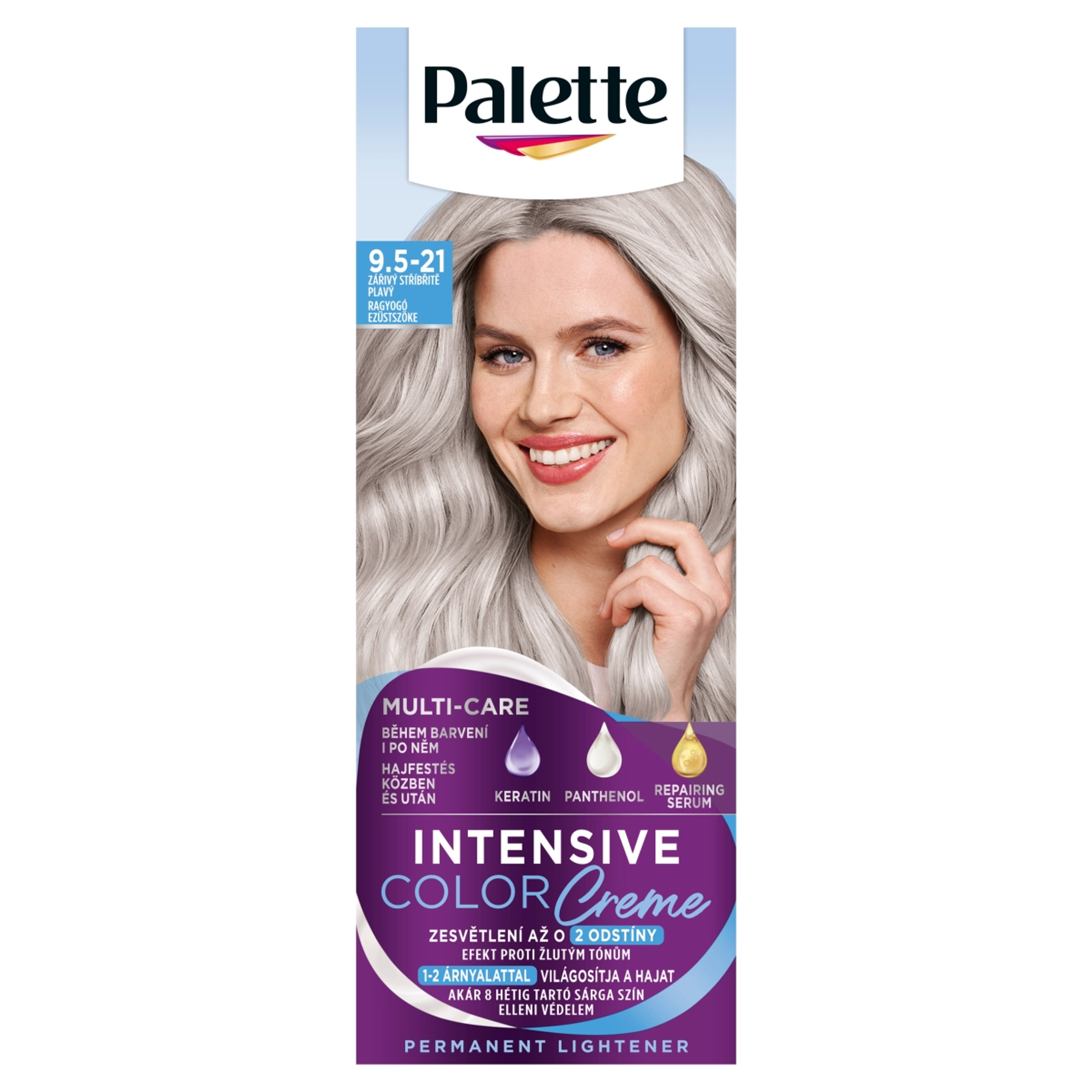 Palette ICC hajfesték, ragyosó ezüstszőke 9,5-21 - 1 db