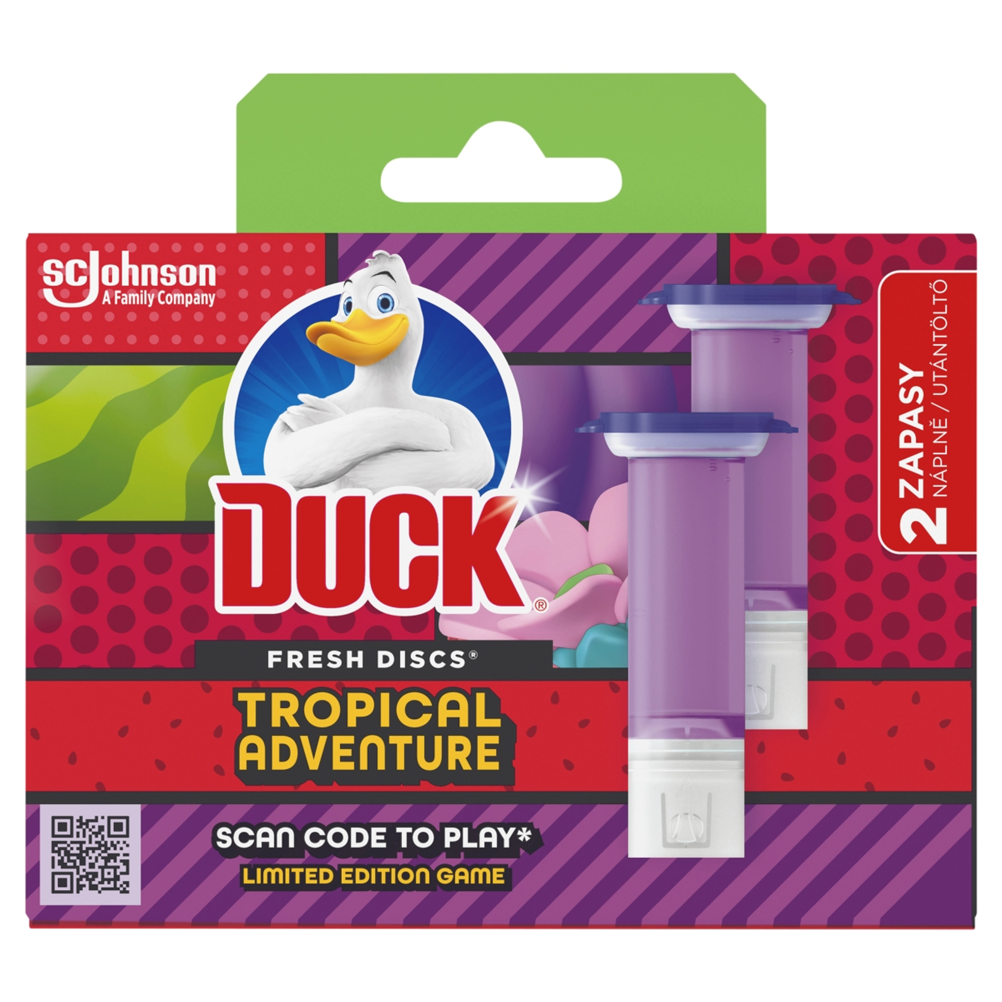 Duck Fresh Tropical Advent WC-öblítő korong utántöltő - 72 ml-1