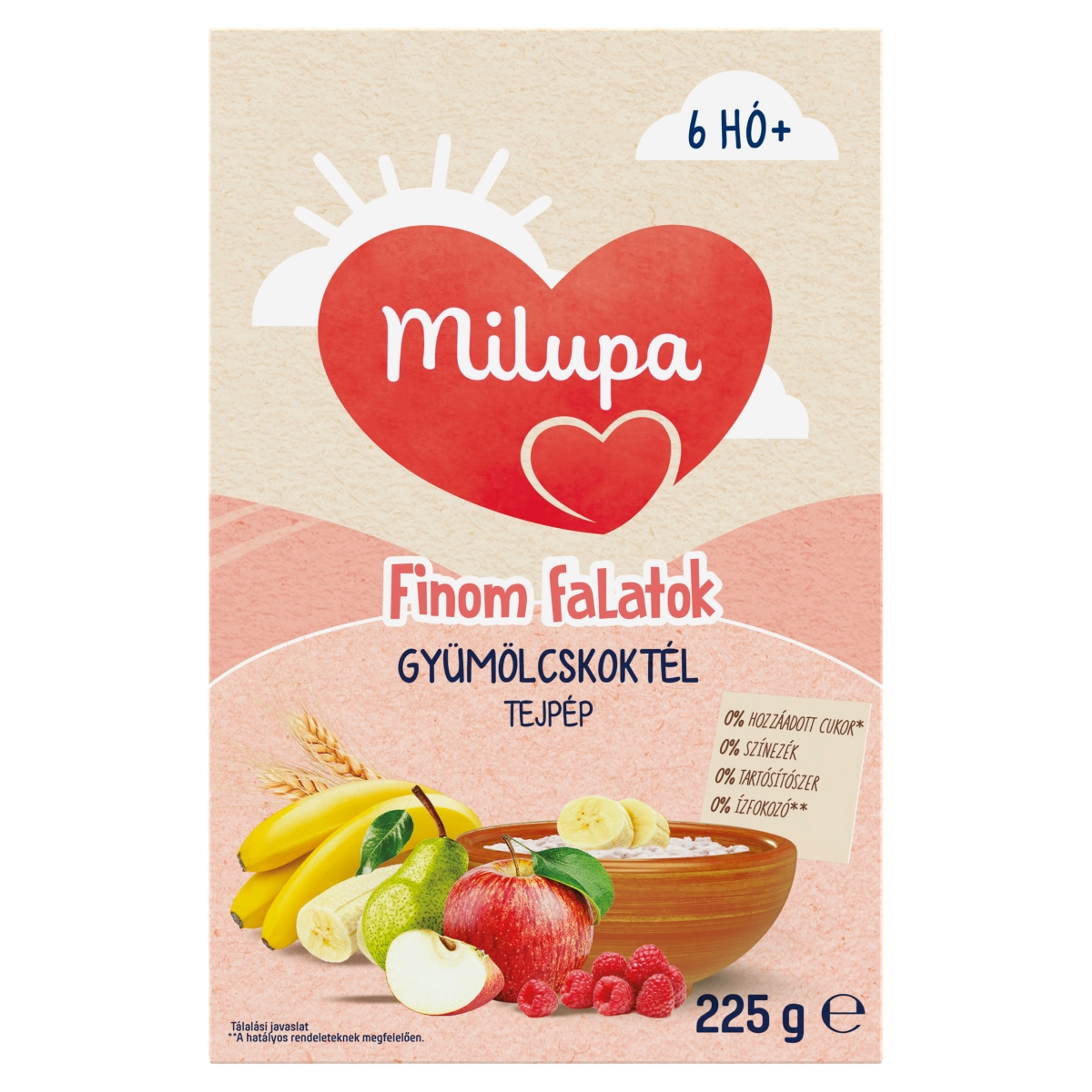 Milupa Finom falatok gyümölcskoktél tejpép 6 hónapos kortól - 225 g