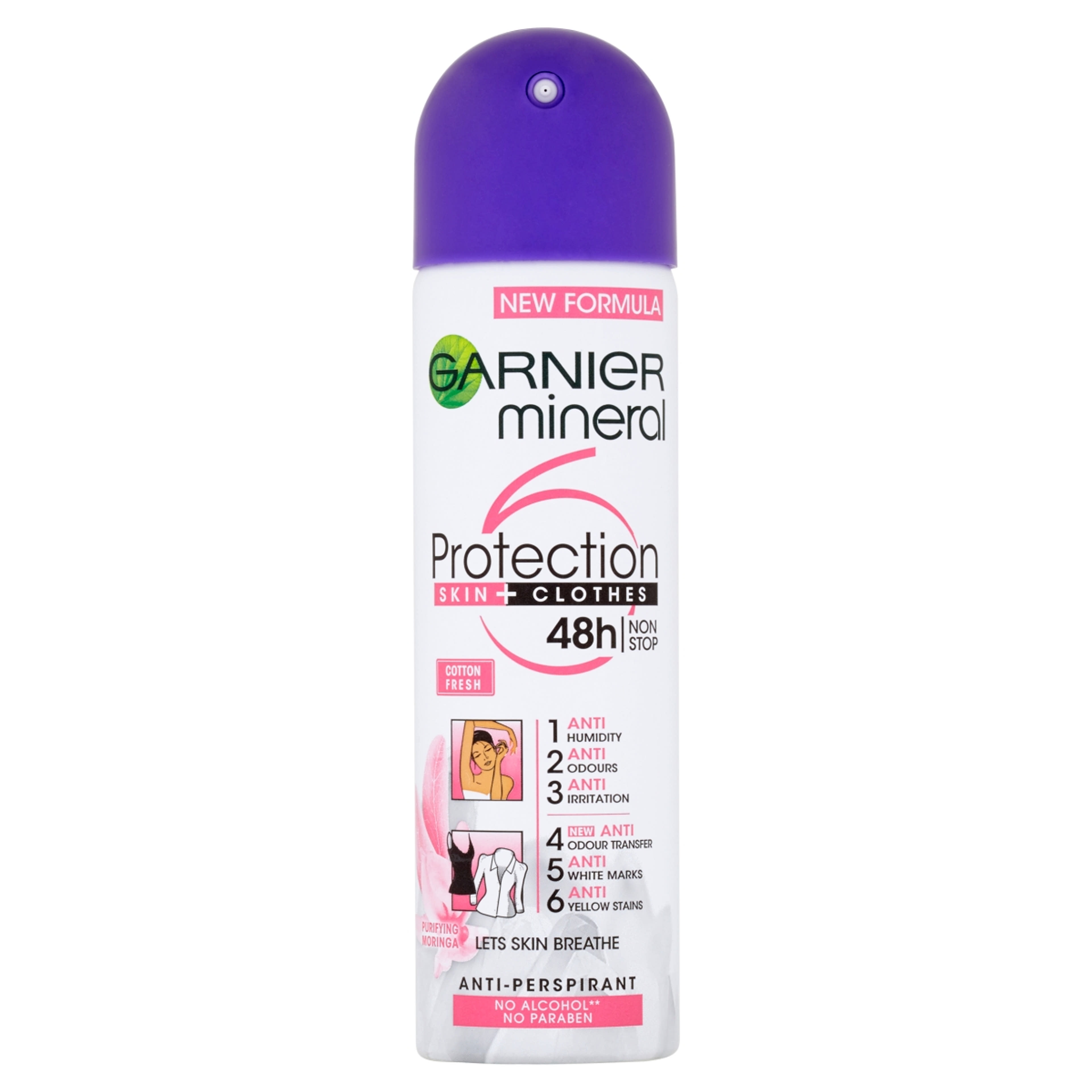 Garnier Mineral Protection 6 izzadásgátló dezodor spray - Cotton Fresh - 150 ml