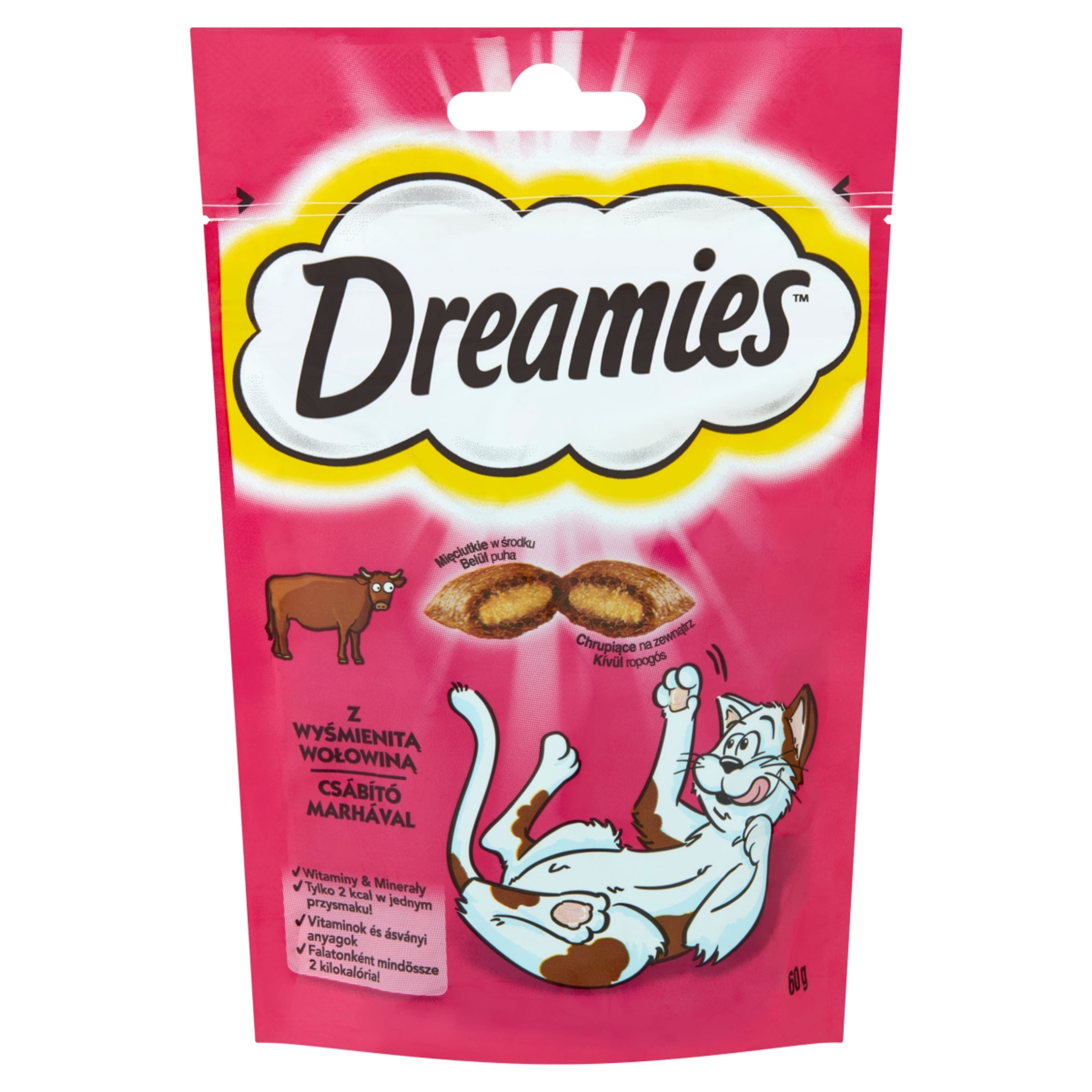 Dreamies szárazeledel macskáknak, marhával - 60 g-2