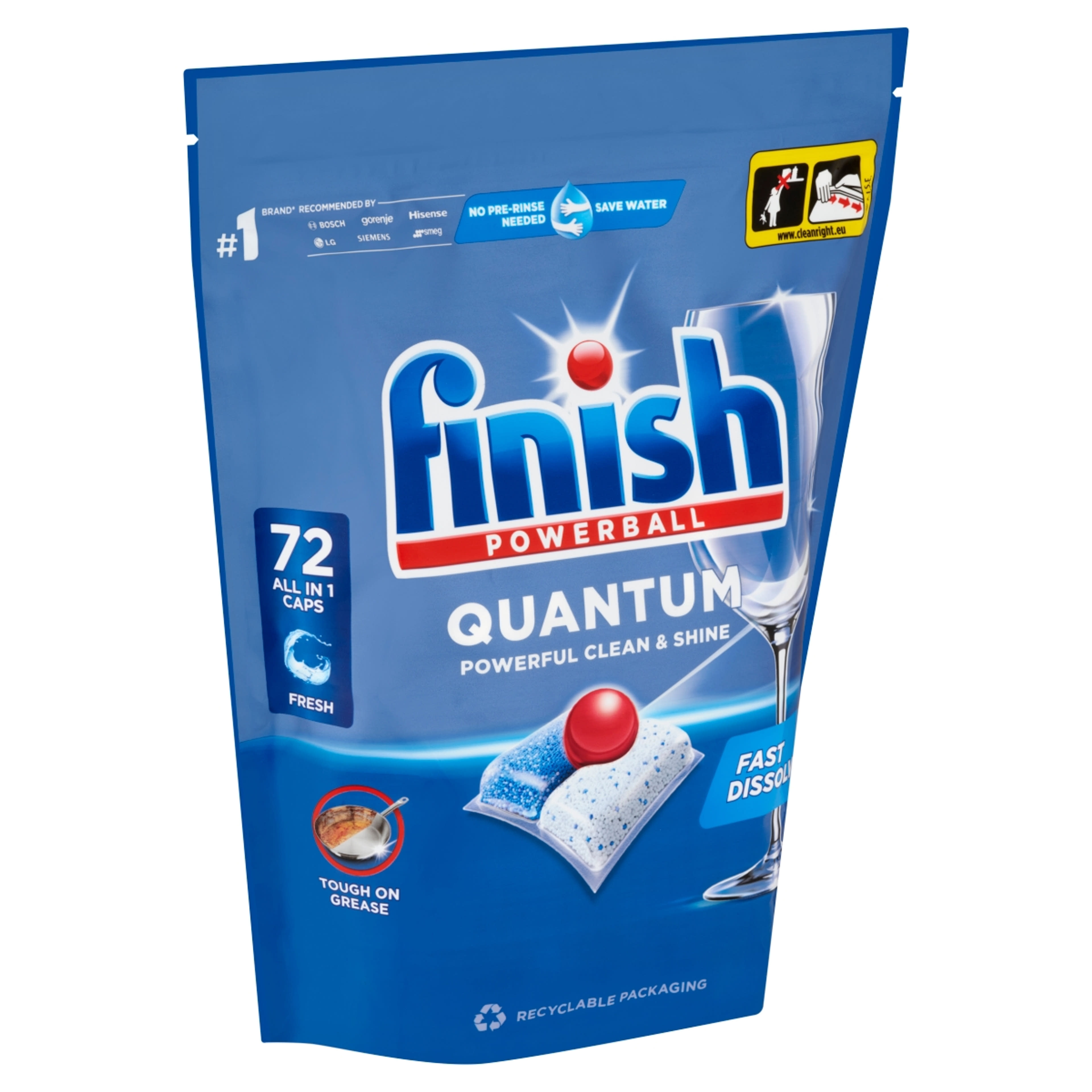 Finish Powerball Quantum All in 1 Regular mosogatógép kapszula - 72 db-2