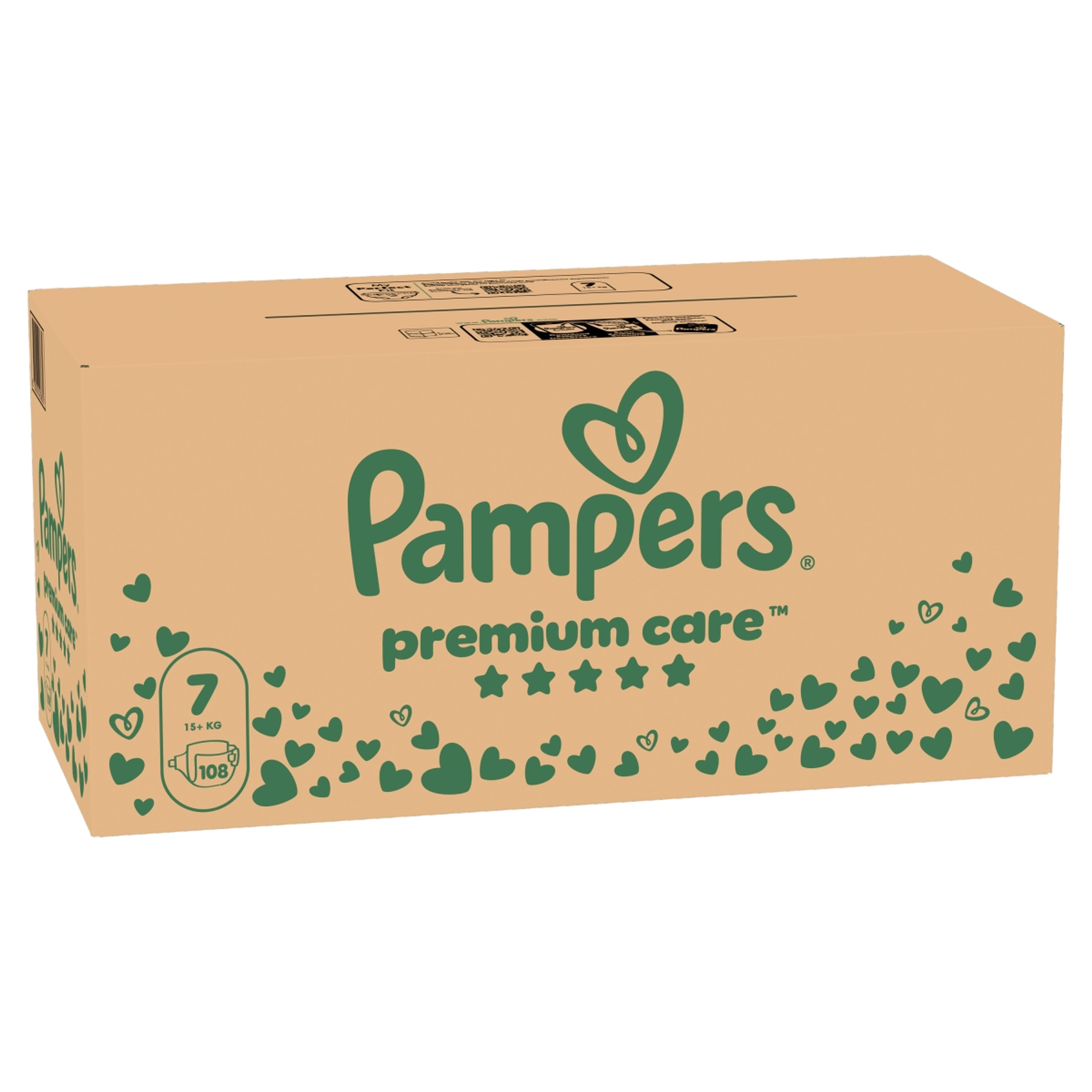Pampers Premium Care pelenka, 7 méret,  15kg+ - 108 db-2