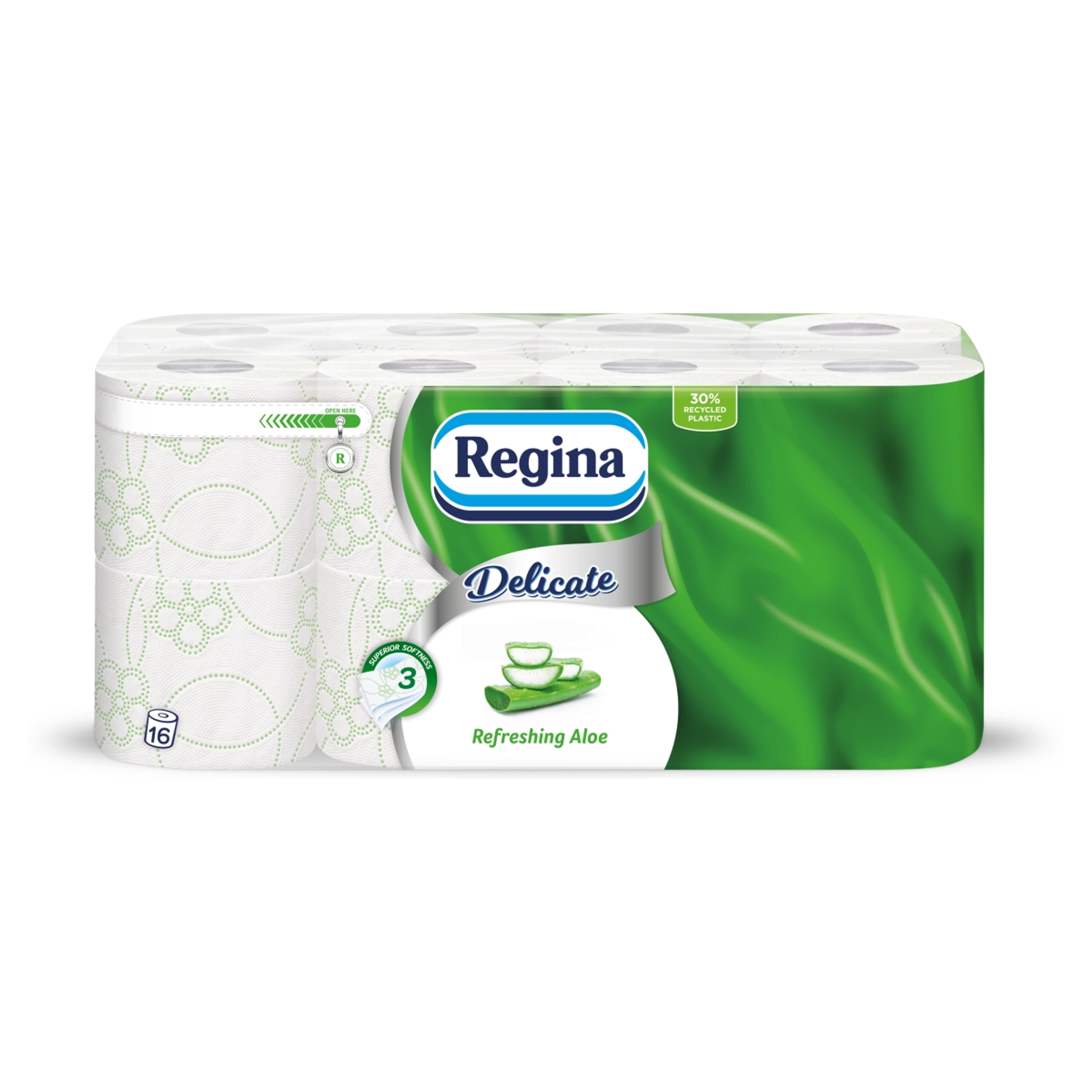 Regina Delicate Refreshing Aloe toalettpapír 3 rétegű - 16 db