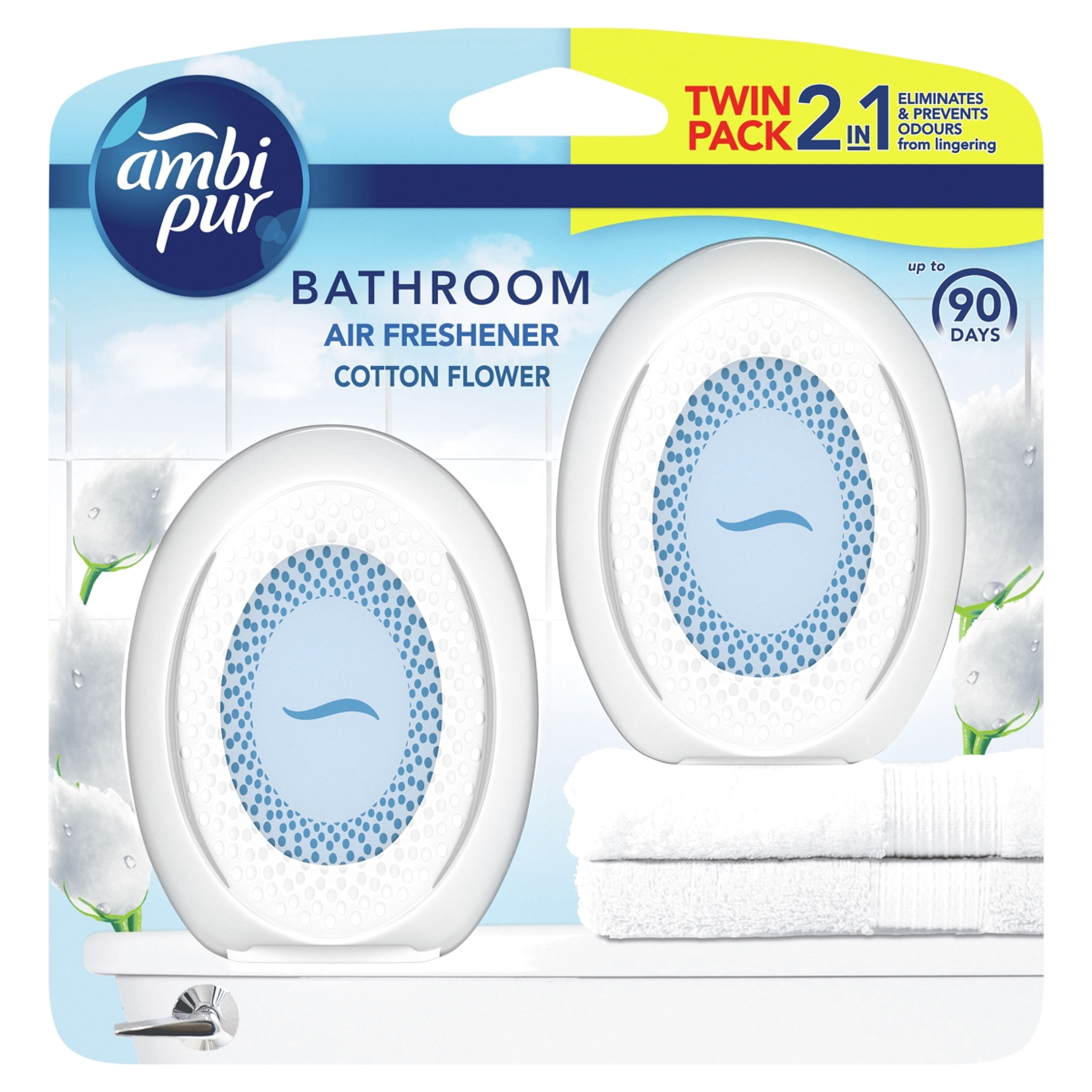 Ambi Pur fürdőszobai légfrissítő cotton 7,5 ml - 2 db