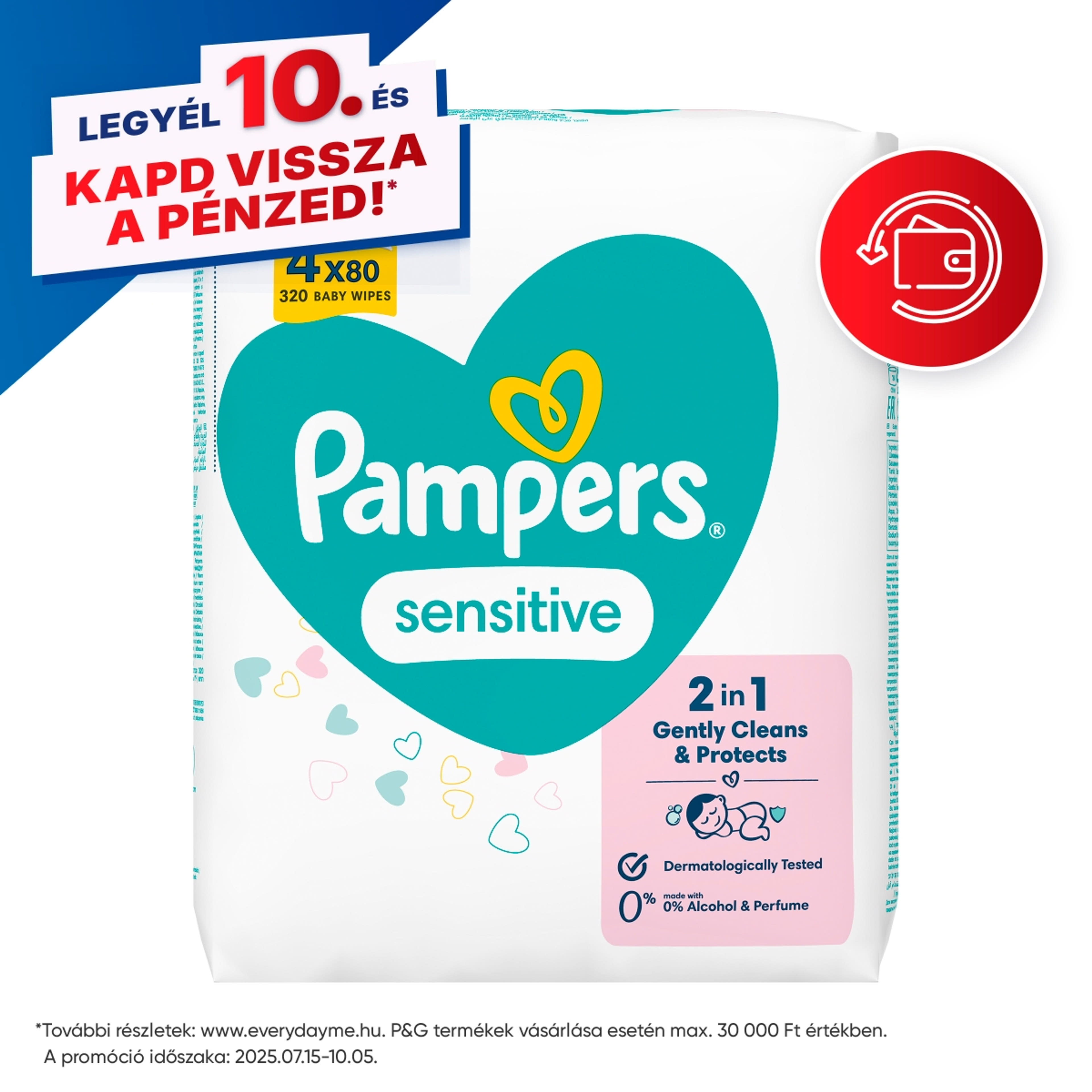 Pampers törlőkendő sensitive (4x80) - 320 db