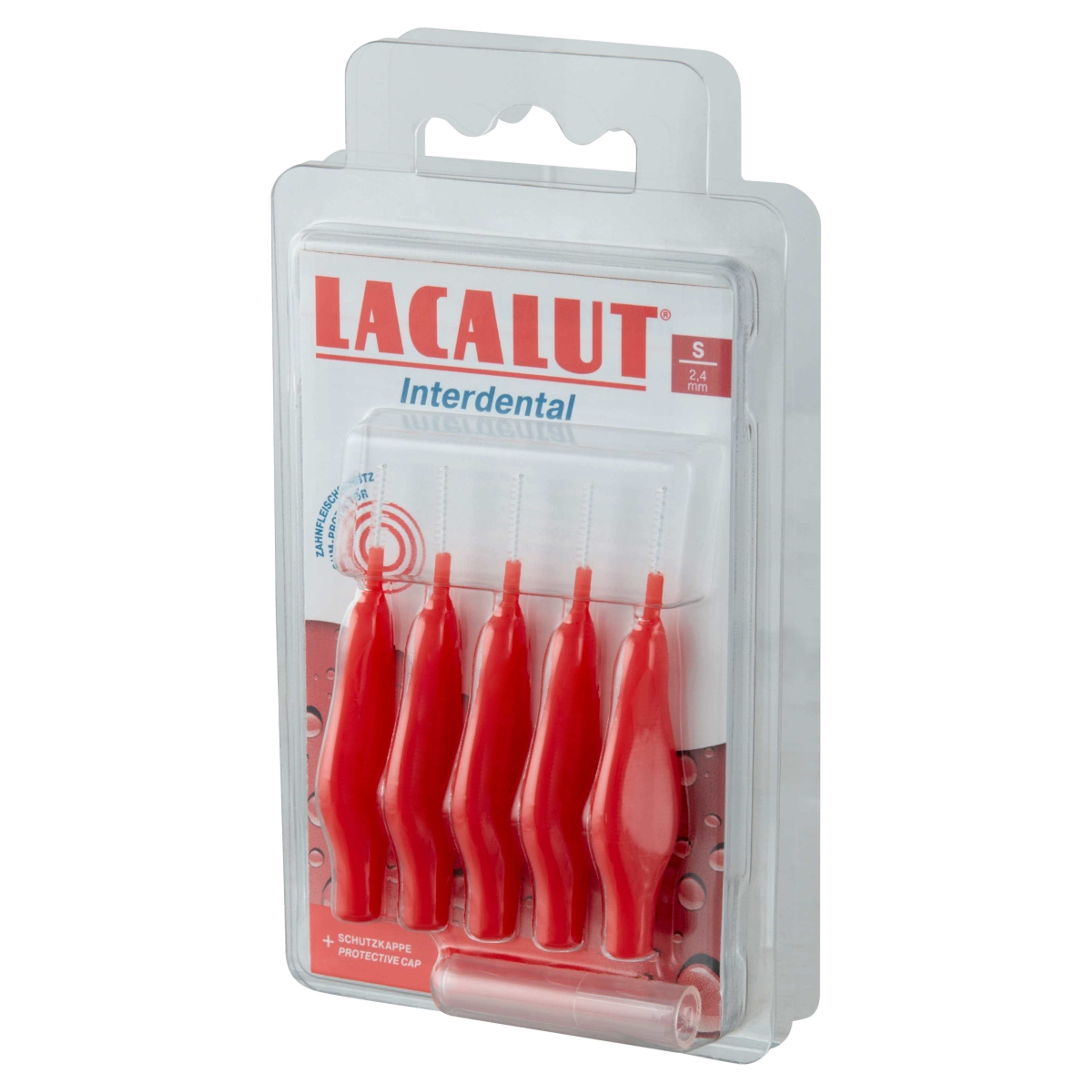 Lacalut Interdental S fogköztisztító kefe védokupakkal - 5 db-3
