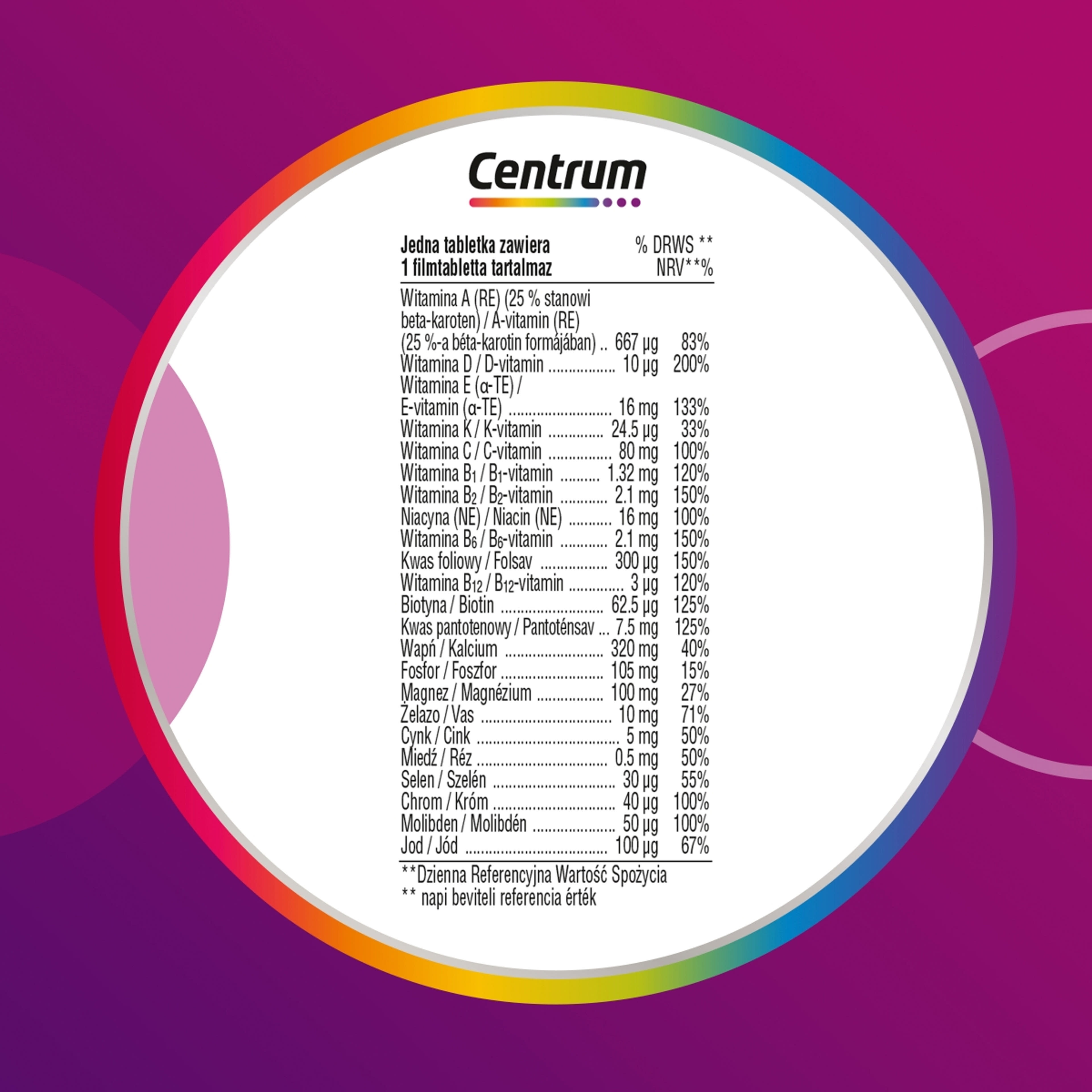 Centrum Nőknek A-tól Z-ig multivitamin tabletta - 30 db-5