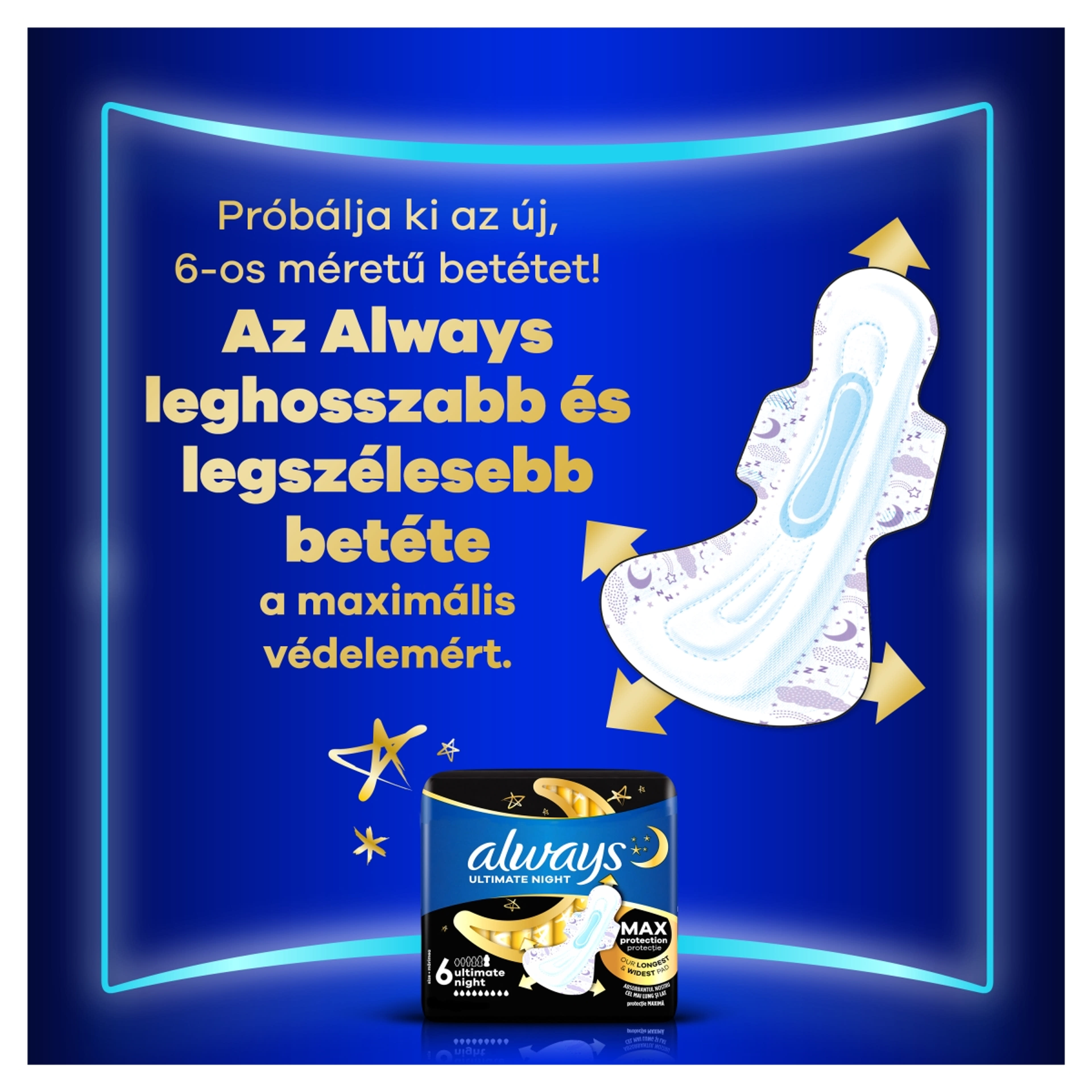 Always Ultra Secure Night Extra egészségügyi betét - 32 db-9