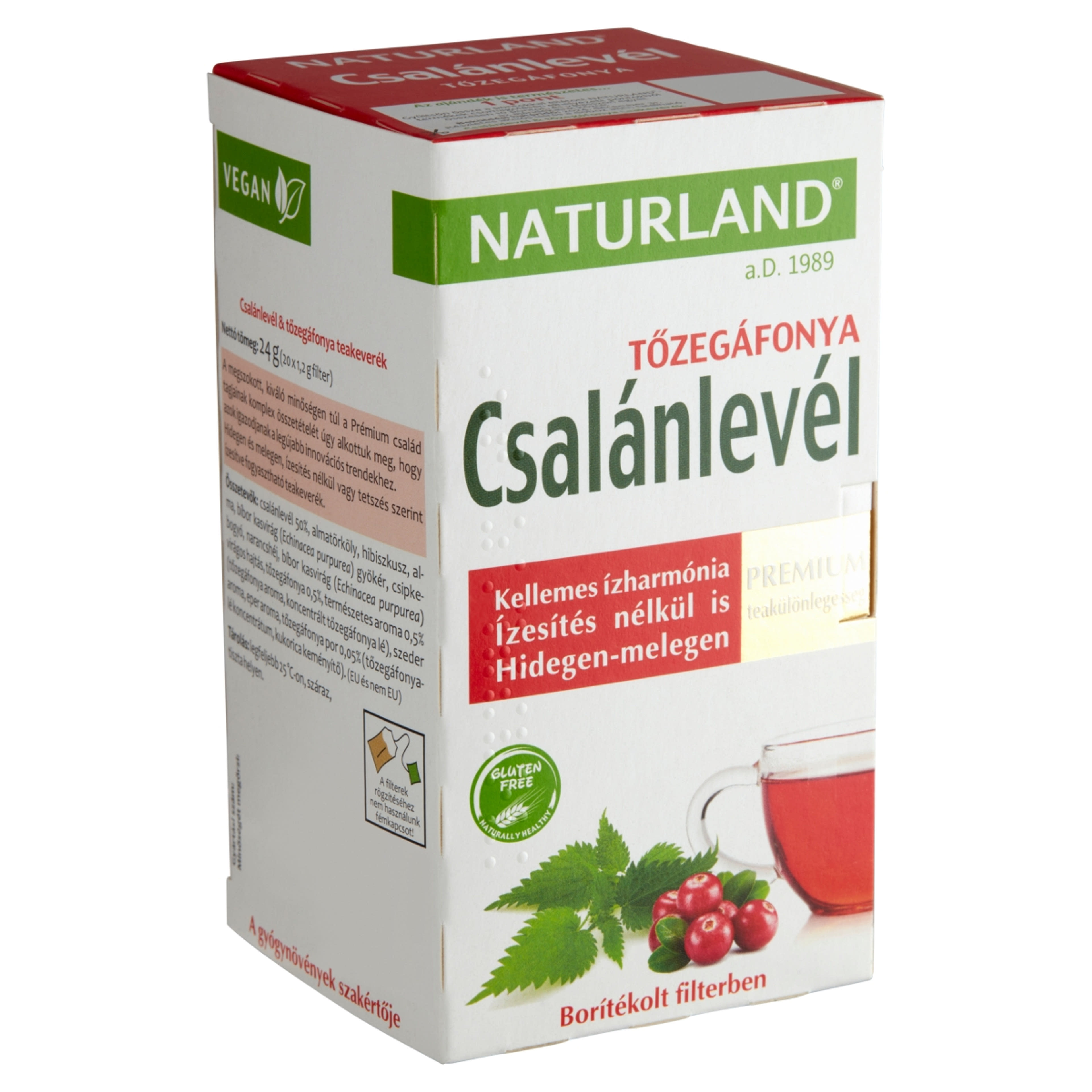 Naturland Premium csalánlevél-tőzegáfonya teakeverék - 24 g-2