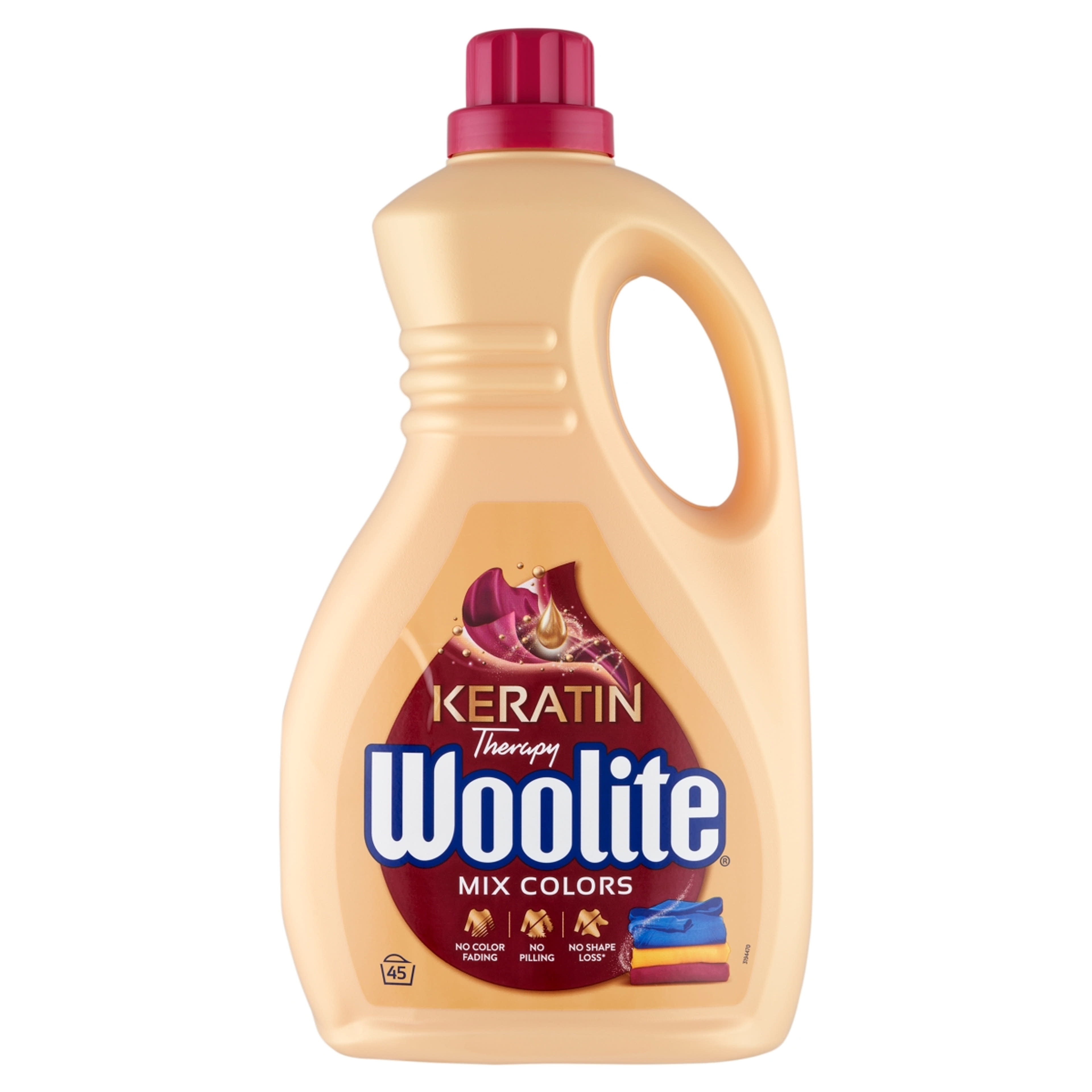 Woolite Keratin Therapy folyékony mosószer keratinnal színes ruhákhoz 45 mosás - 2700 ml