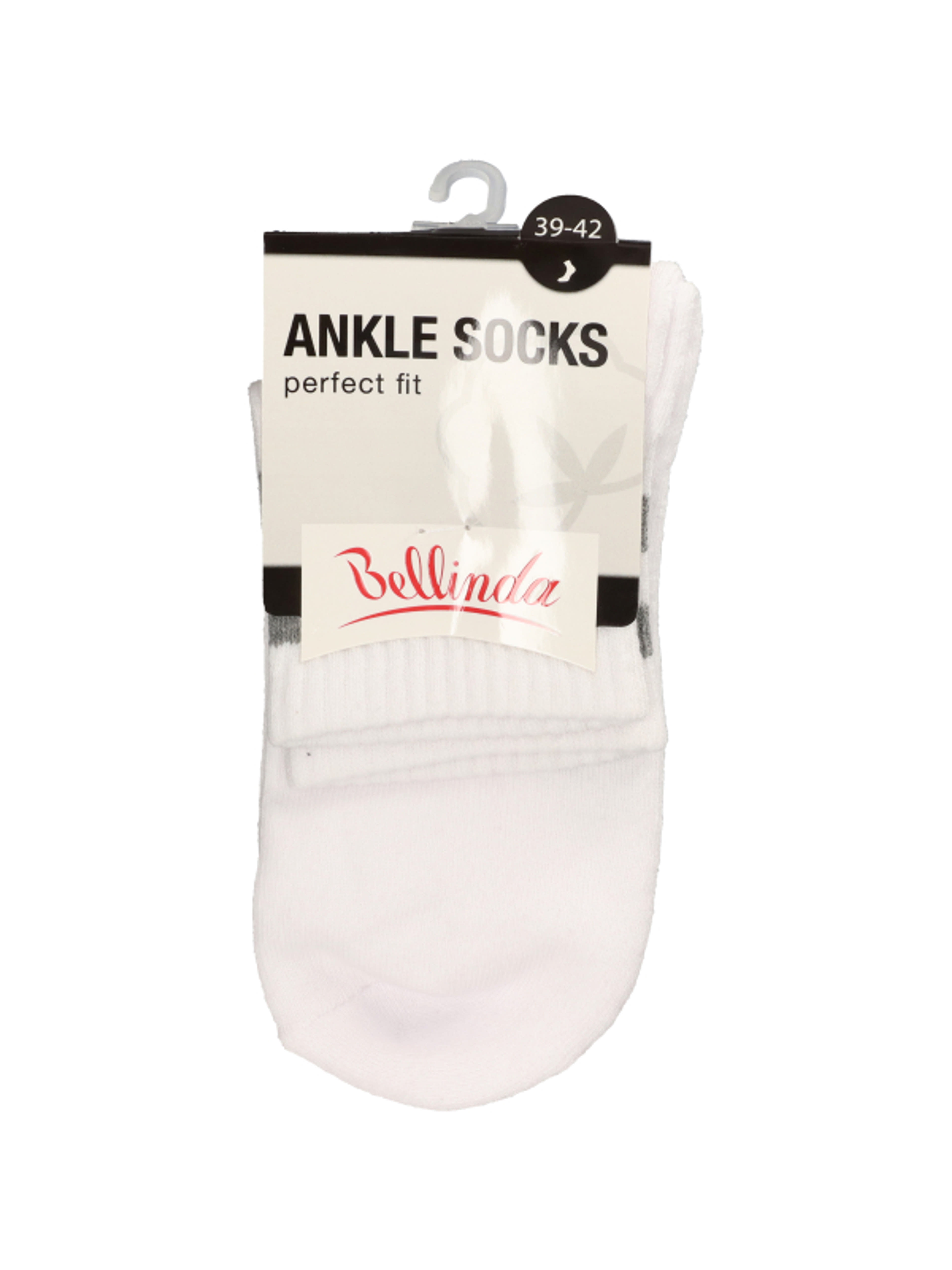 Bellinda Ankle unisex zokni, fehér 39-42 - 1 db